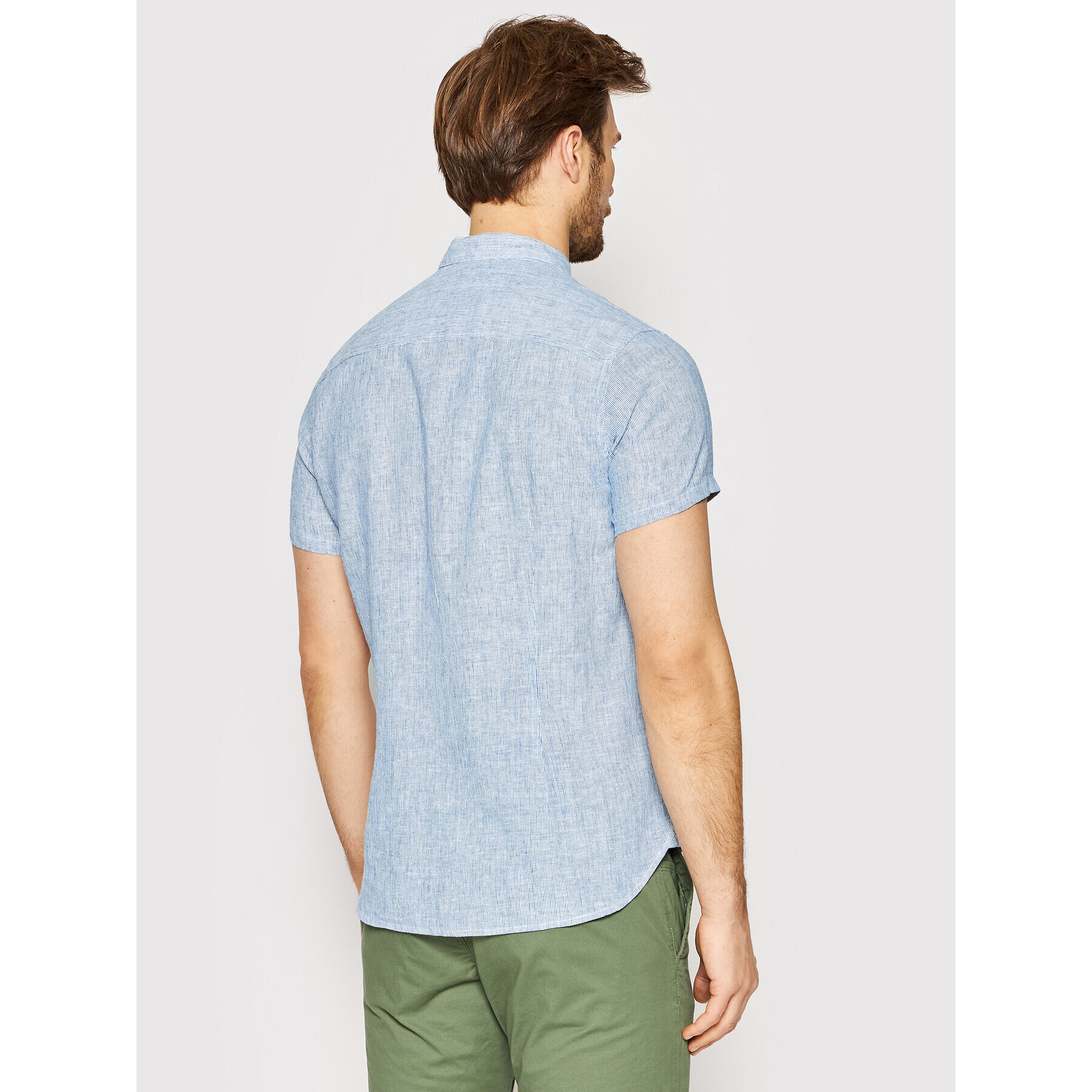 Pepe Jeans Риза Prescot PM307459 Син Slim Fit - Pepit.bg