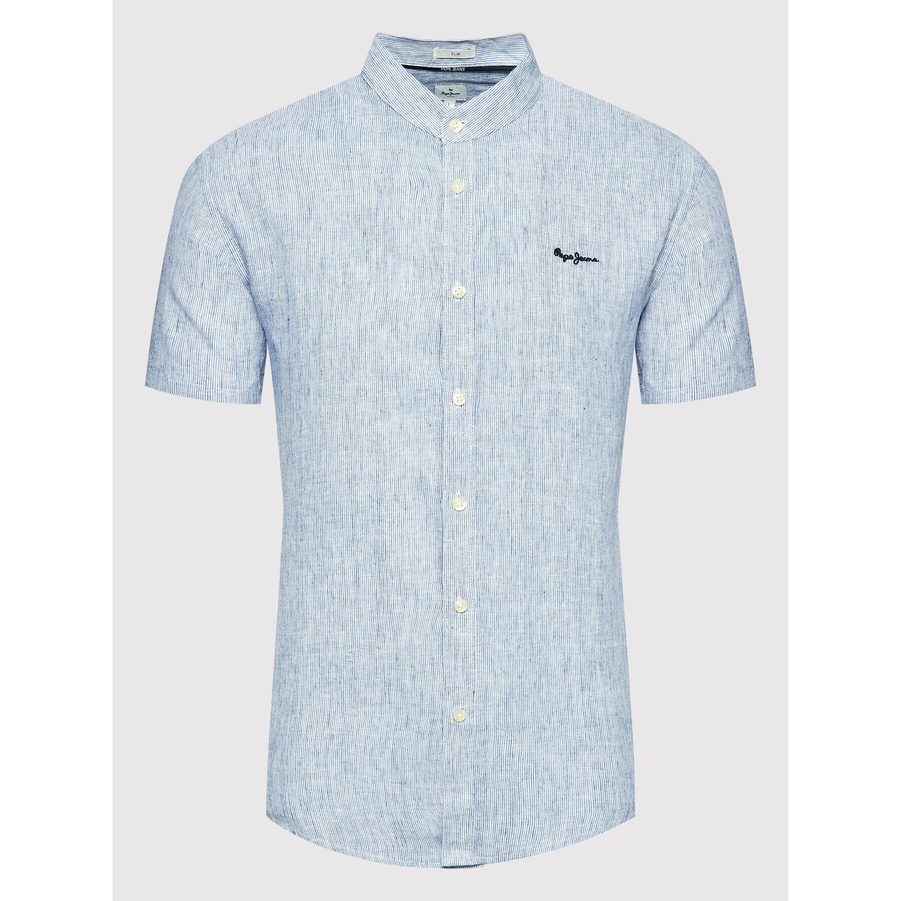 Pepe Jeans Риза Prescot PM307459 Син Slim Fit - Pepit.bg