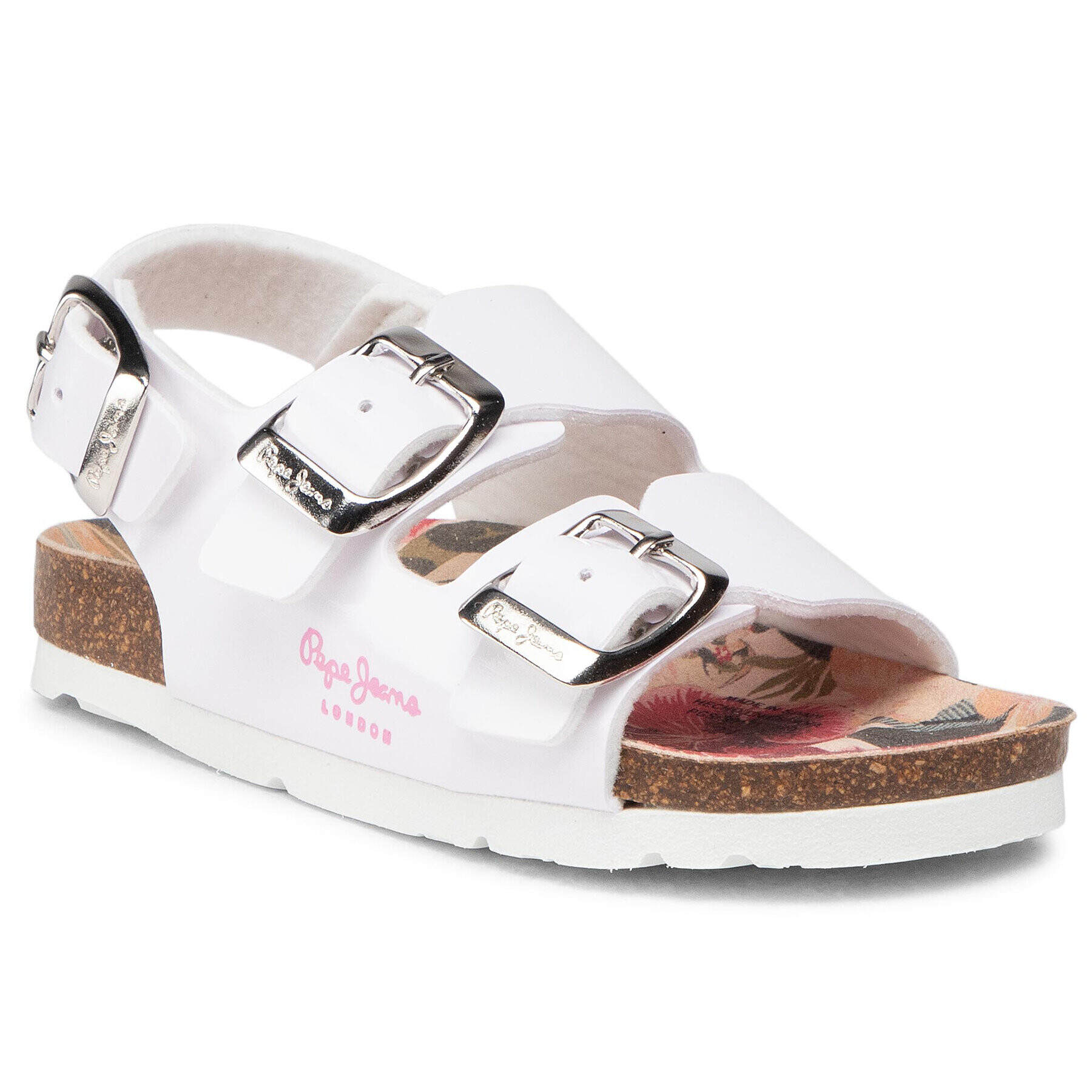 Pepe Jeans Сандали Bio Basic Buckles PGS90171 Бял - Pepit.bg