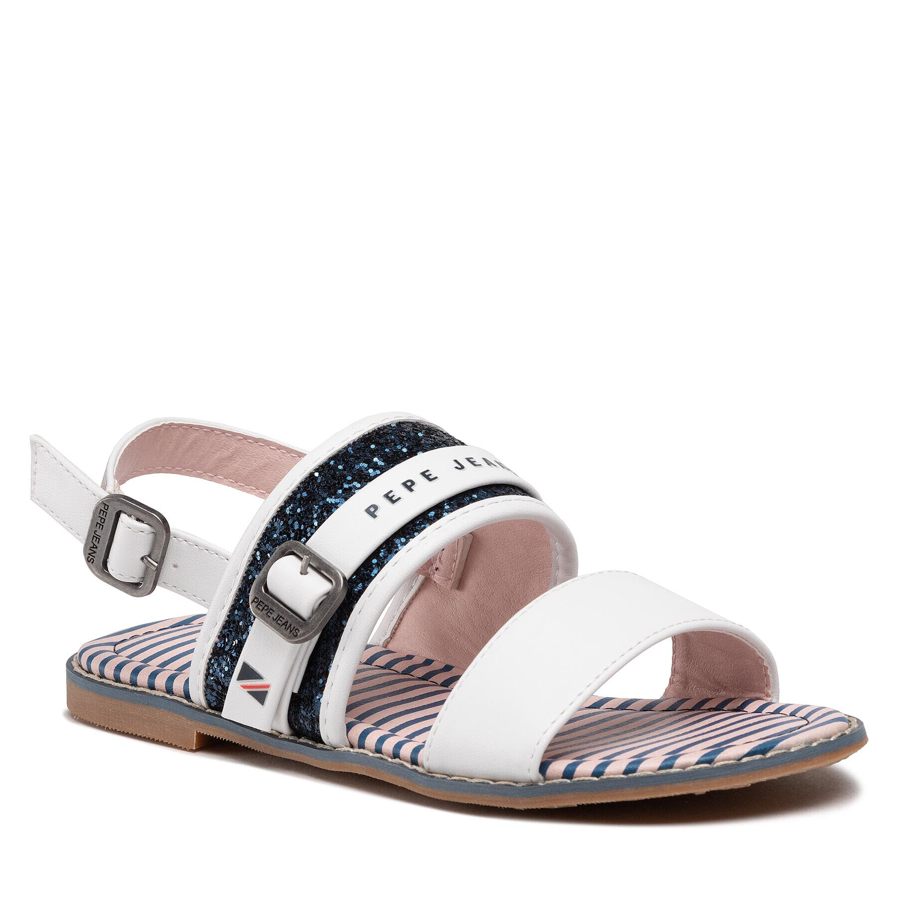 Pepe Jeans Сандали Elisa Glitter PGS90177 Бял - Pepit.bg