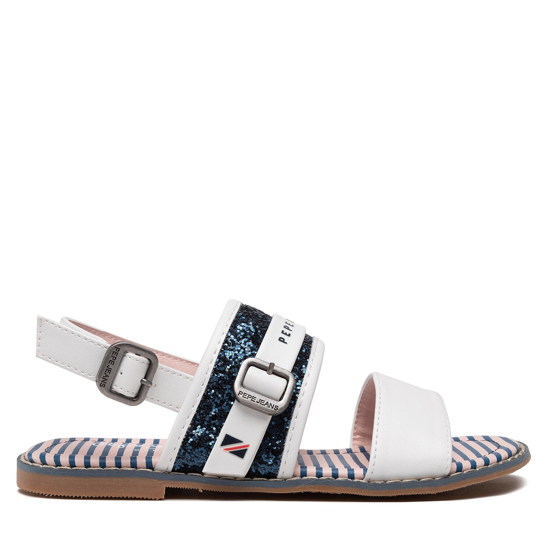 Pepe Jeans Сандали Elisa Glitter PGS90177 Бял - Pepit.bg
