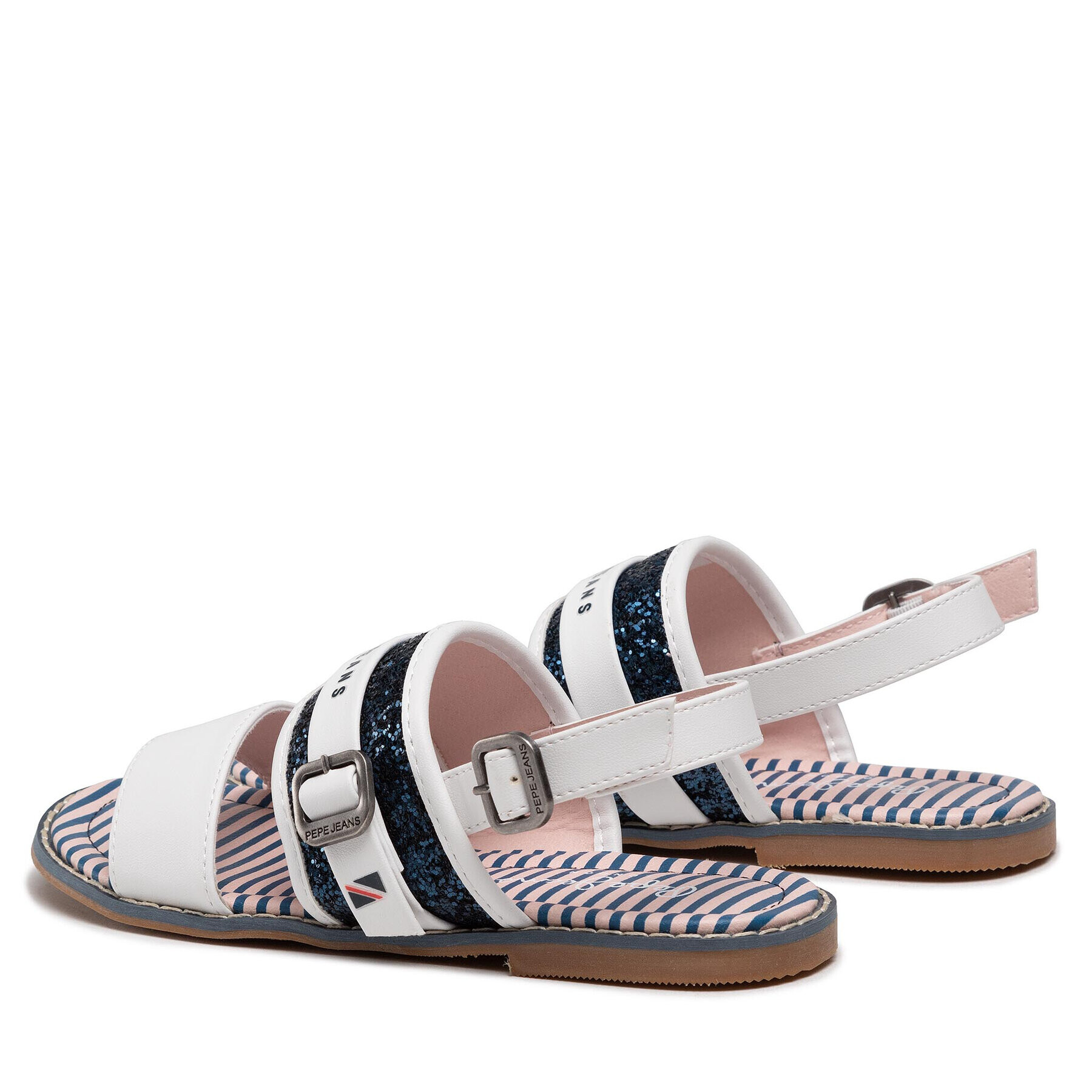 Pepe Jeans Сандали Elisa Glitter PGS90177 Бял - Pepit.bg
