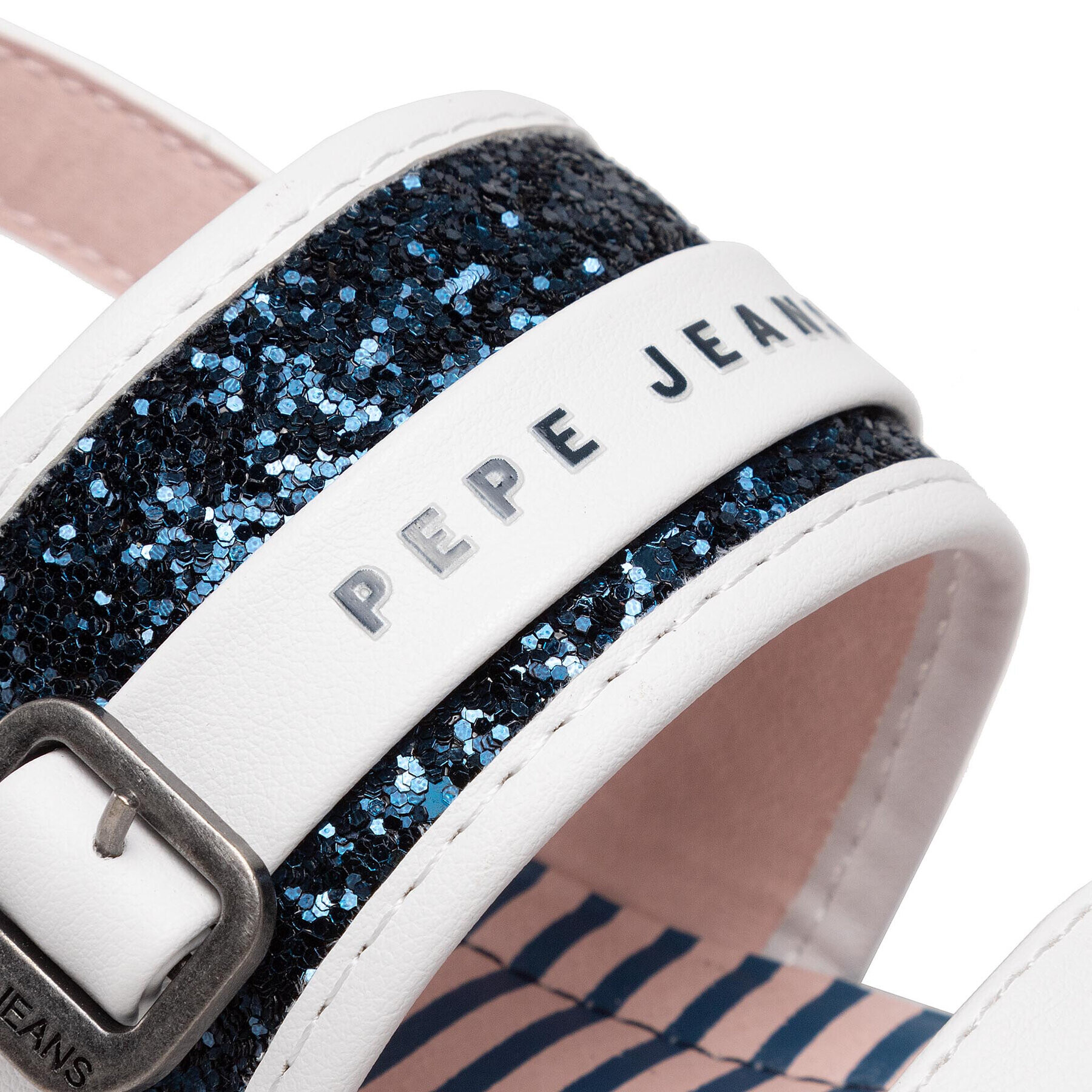 Pepe Jeans Сандали Elisa Glitter PGS90177 Бял - Pepit.bg