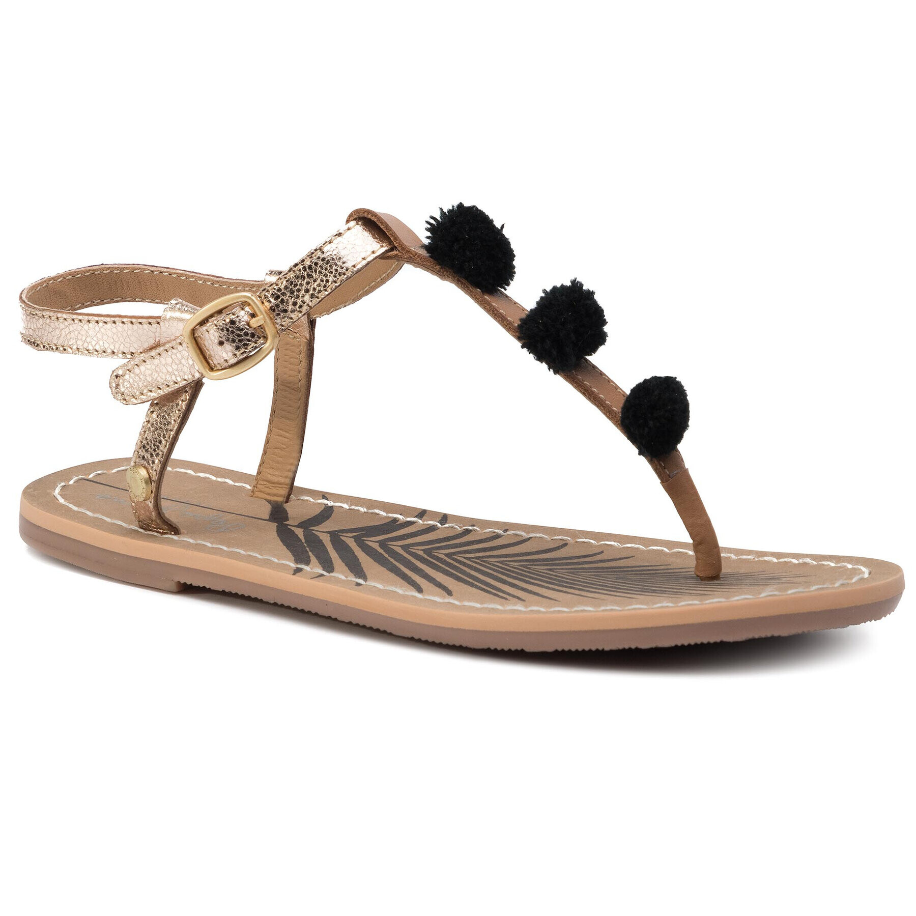 Pepe Jeans Сандали Malibu Fun Basic PLS90409099 Златист - Pepit.bg