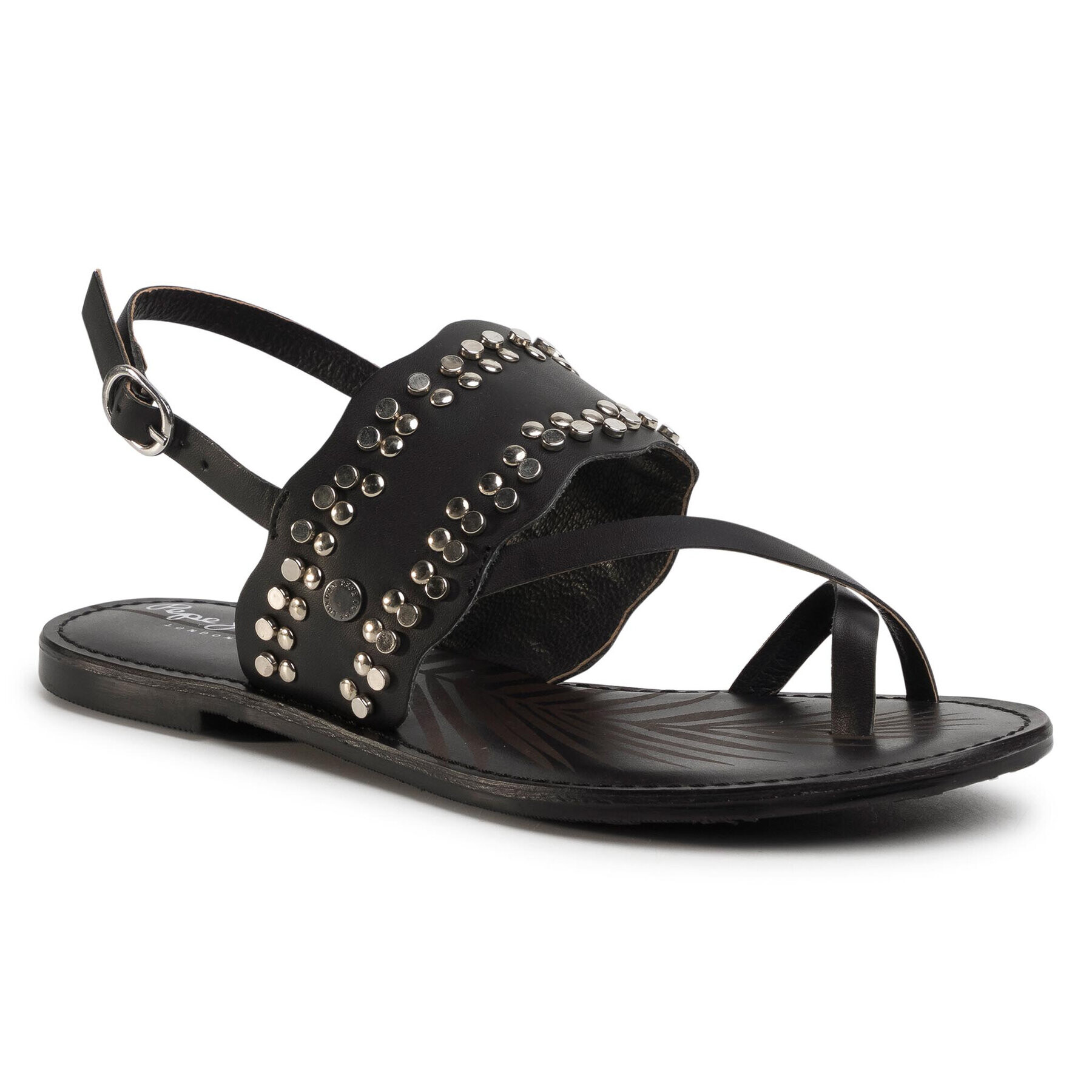 Pepe Jeans Сандали March Studs PLS90447 Черен - Pepit.bg