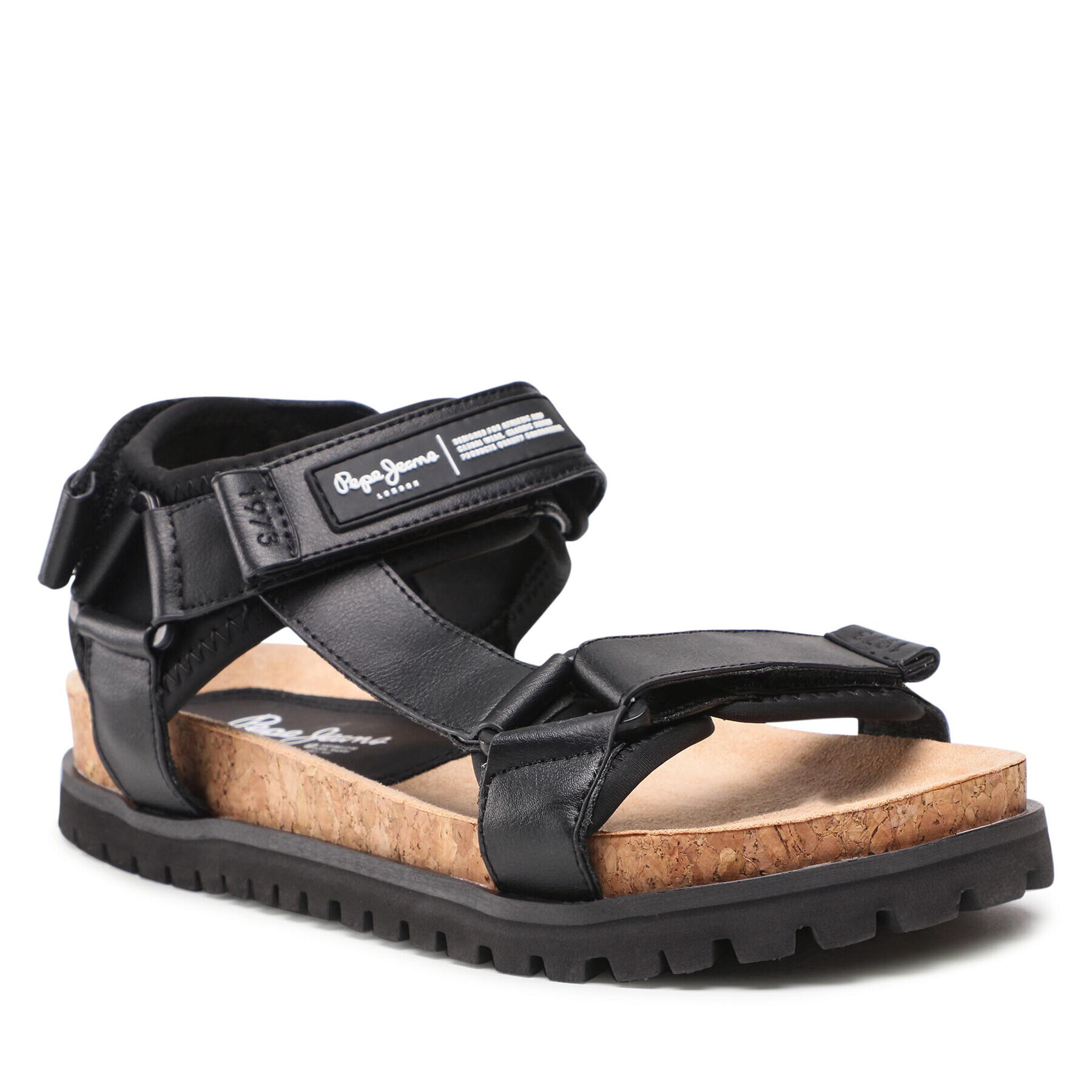 Pepe Jeans Сандали Urban Sandal Cork PMS90094 Черен - Pepit.bg