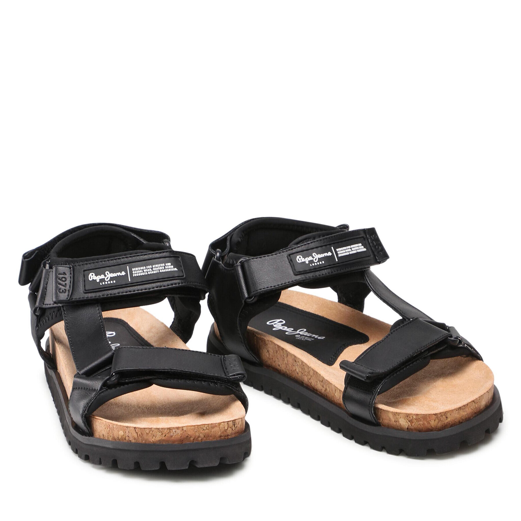 Pepe Jeans Сандали Urban Sandal Cork PMS90094 Черен - Pepit.bg