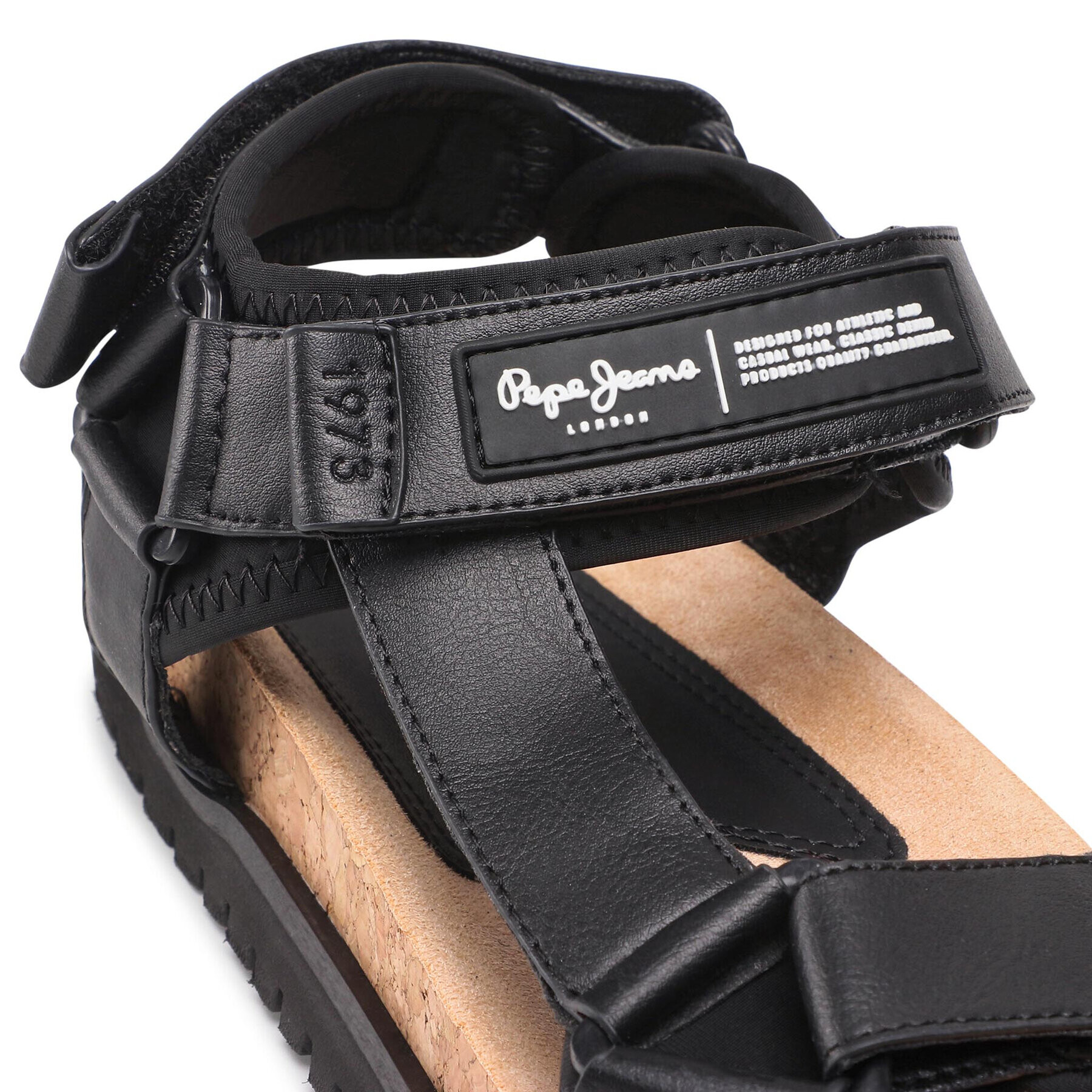 Pepe Jeans Сандали Urban Sandal Cork PMS90094 Черен - Pepit.bg