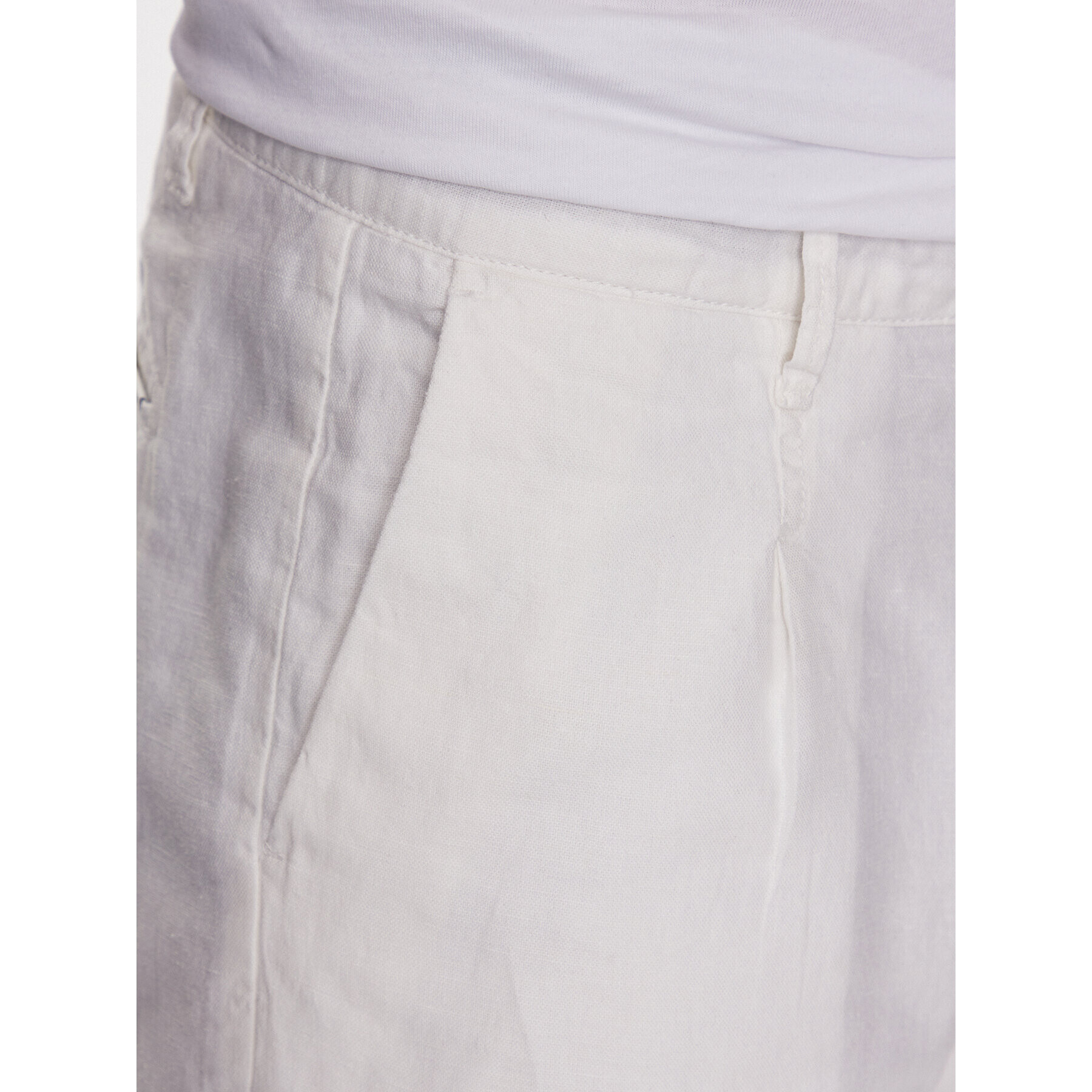 Pepe Jeans Шорти от плат Arkin Short Linen PM800913 Екрю Relaxed Fit - Pepit.bg