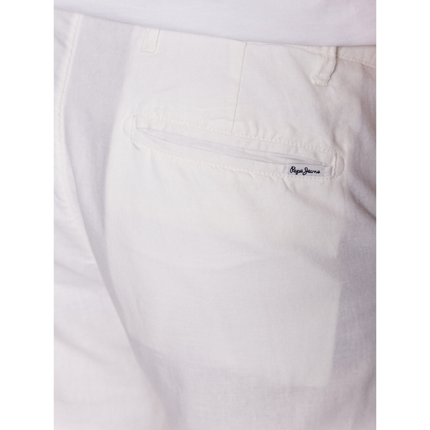 Pepe Jeans Шорти от плат Arkin Short Linen PM800913 Екрю Relaxed Fit - Pepit.bg