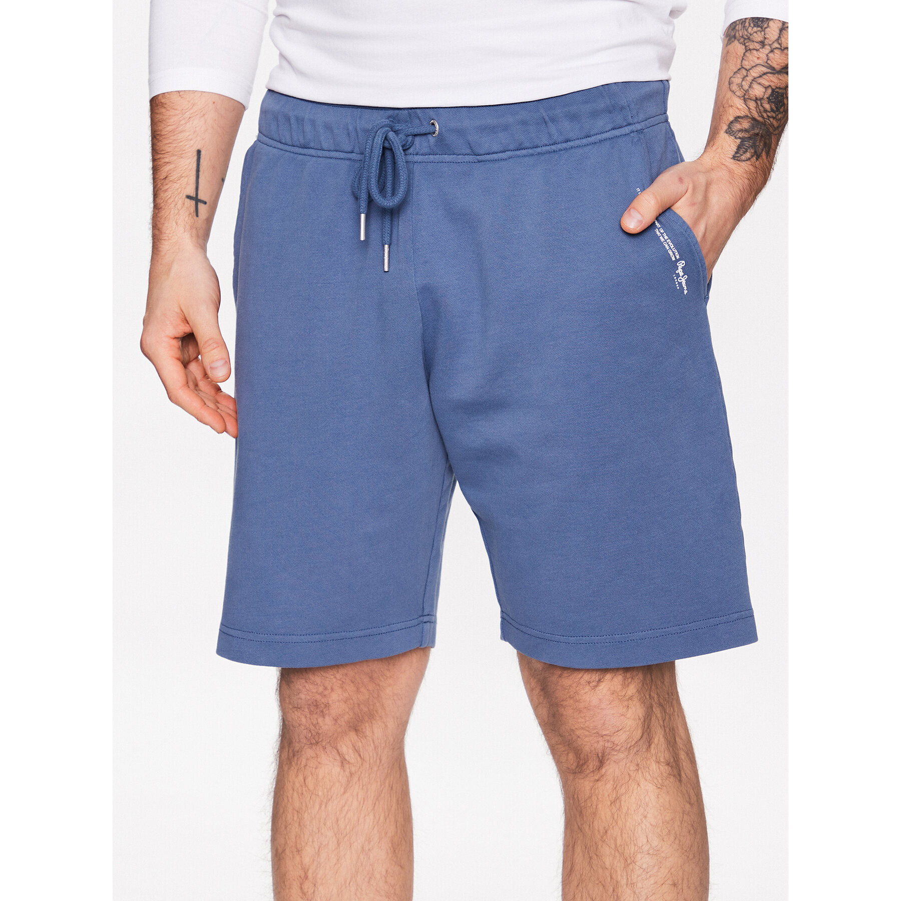 Pepe Jeans Шорти от плат David Short PM801011 Син Regular Fit - Pepit.bg