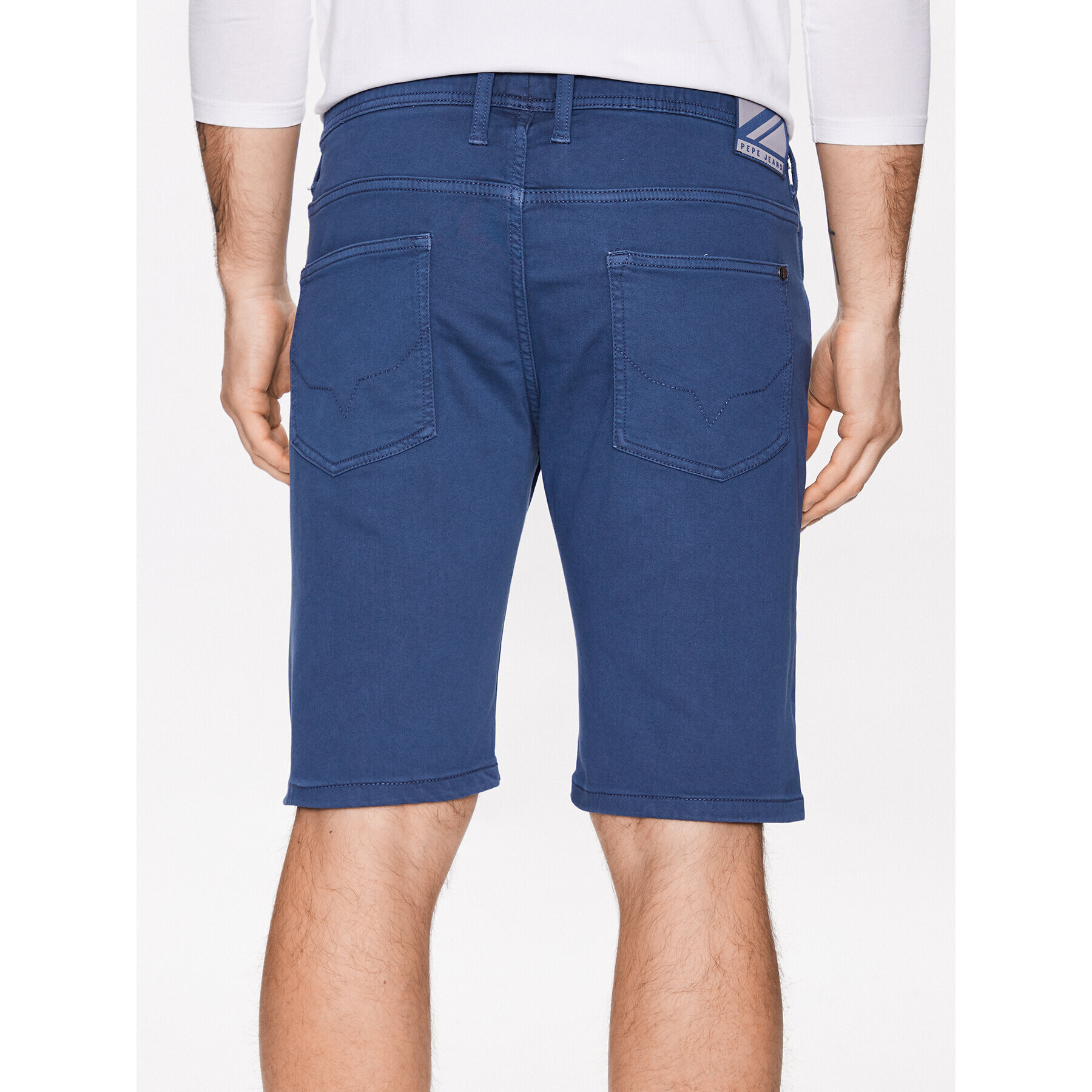 Pepe Jeans Шорти от плат Jagger Short PM800920 Син Slim Fit - Pepit.bg