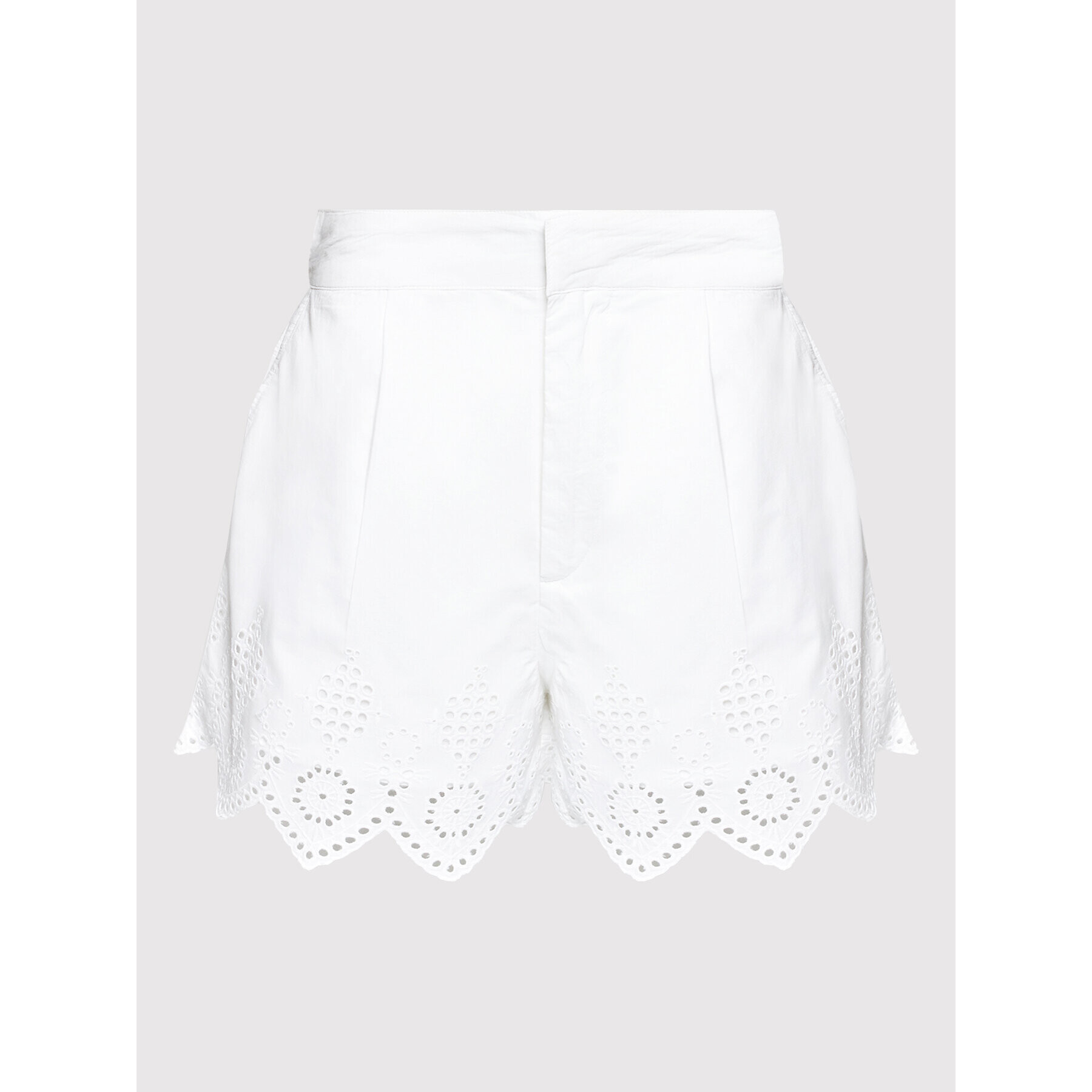Pepe Jeans Шорти от плат Luella PL800981 Бял Regular Fit - Pepit.bg