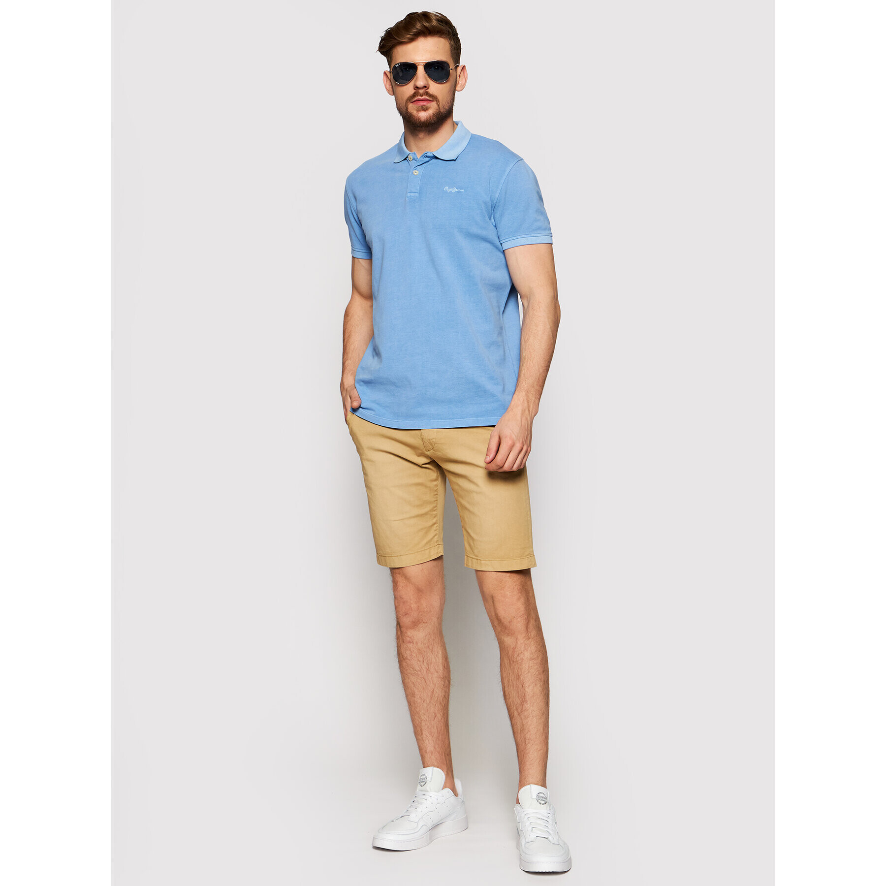 Pepe Jeans Шорти от плат Mc Queen PM800227 Кафяв Regular Fit - Pepit.bg