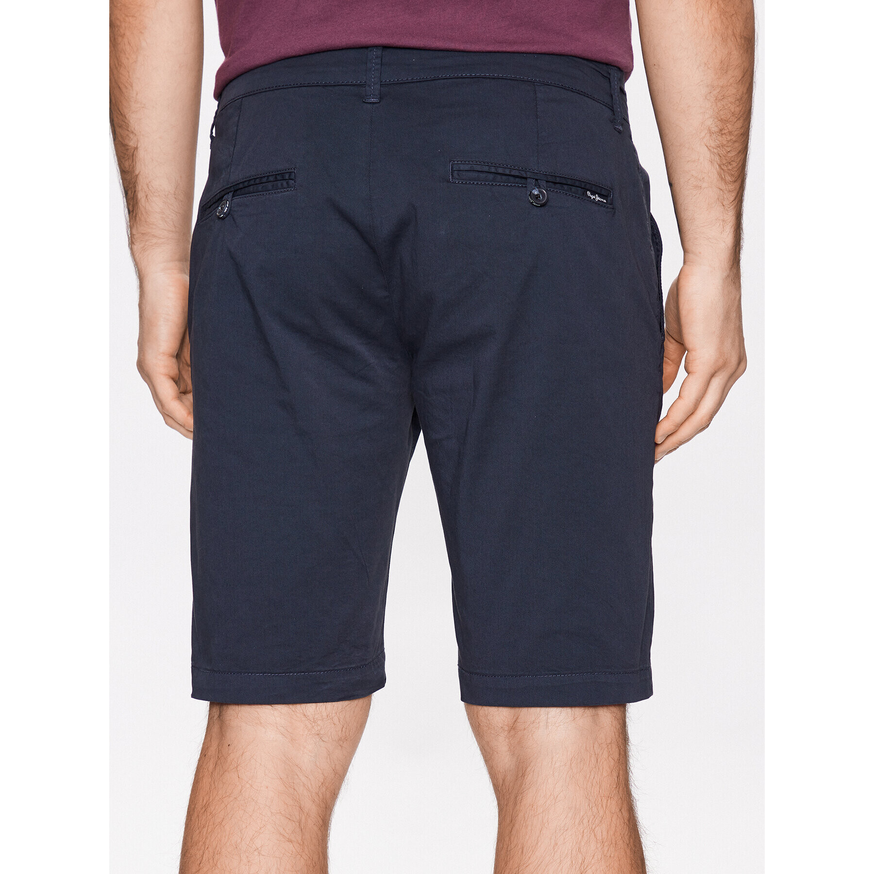 Pepe Jeans Шорти от плат Mc Queen Short PM800938C75 Тъмносин Regular Fit - Pepit.bg