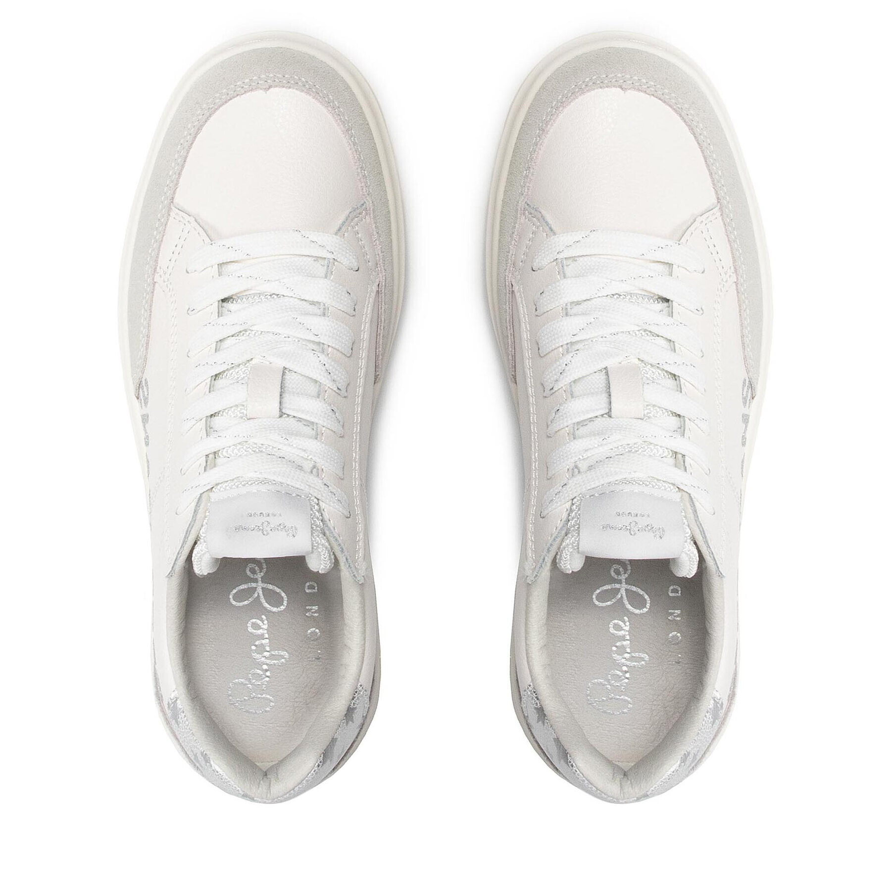 Pepe Jeans Сникърси Abbey Willy PLS31196 Бял - Pepit.bg
