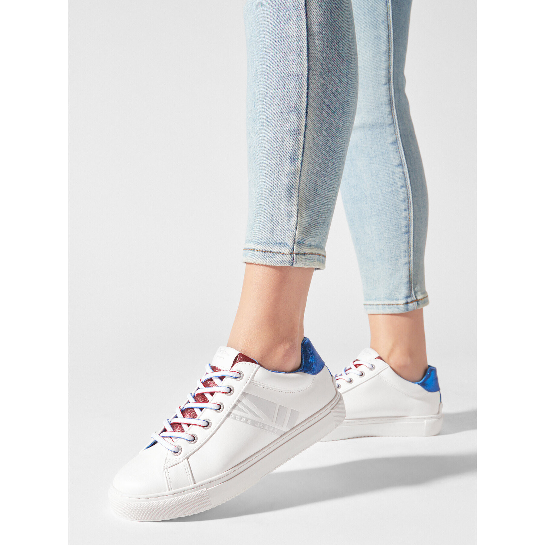 Pepe Jeans Сникърси Adams Brit PLS31197 Бял - Pepit.bg