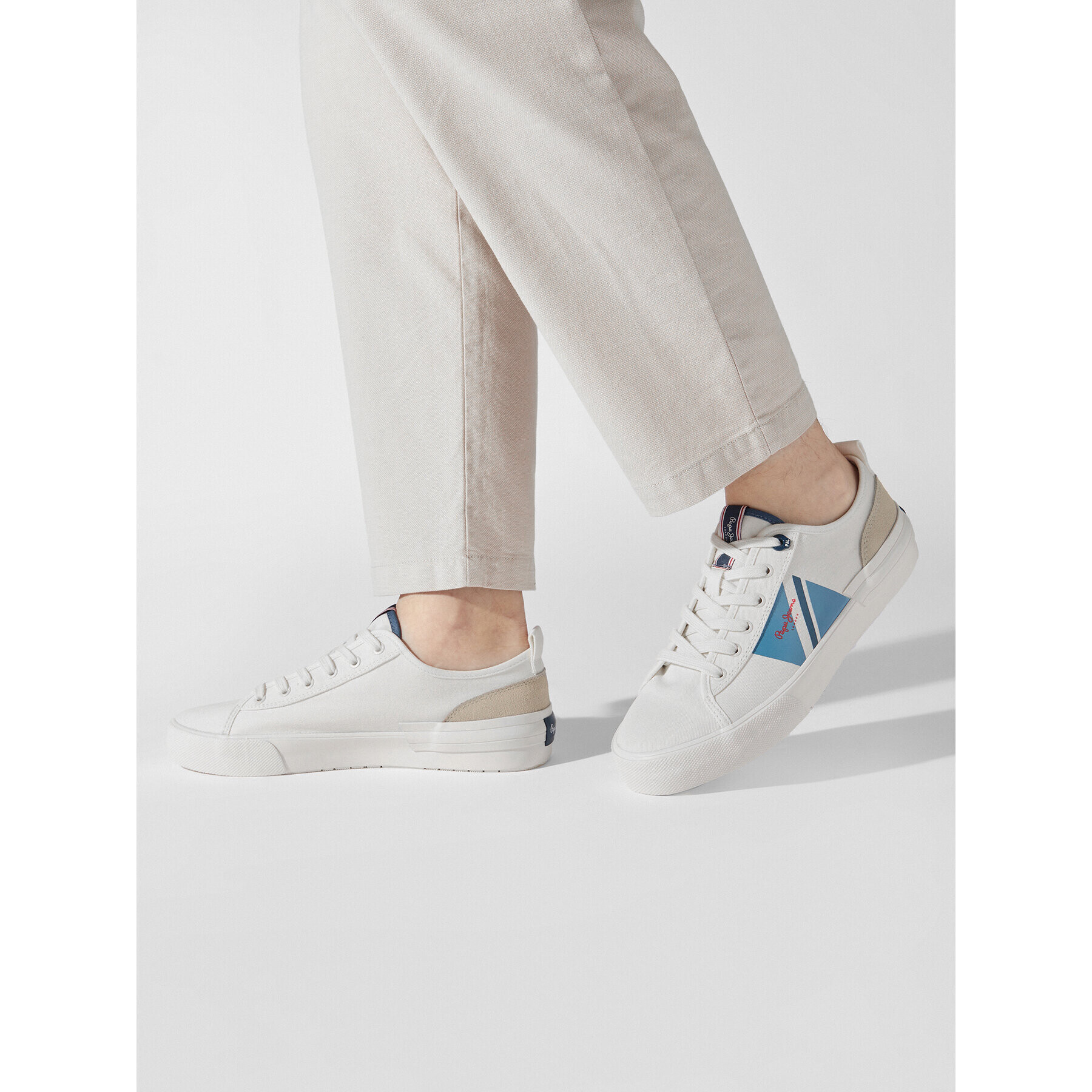Pepe Jeans Сникърси Allen Flag Color PMS30903 Бял - Pepit.bg