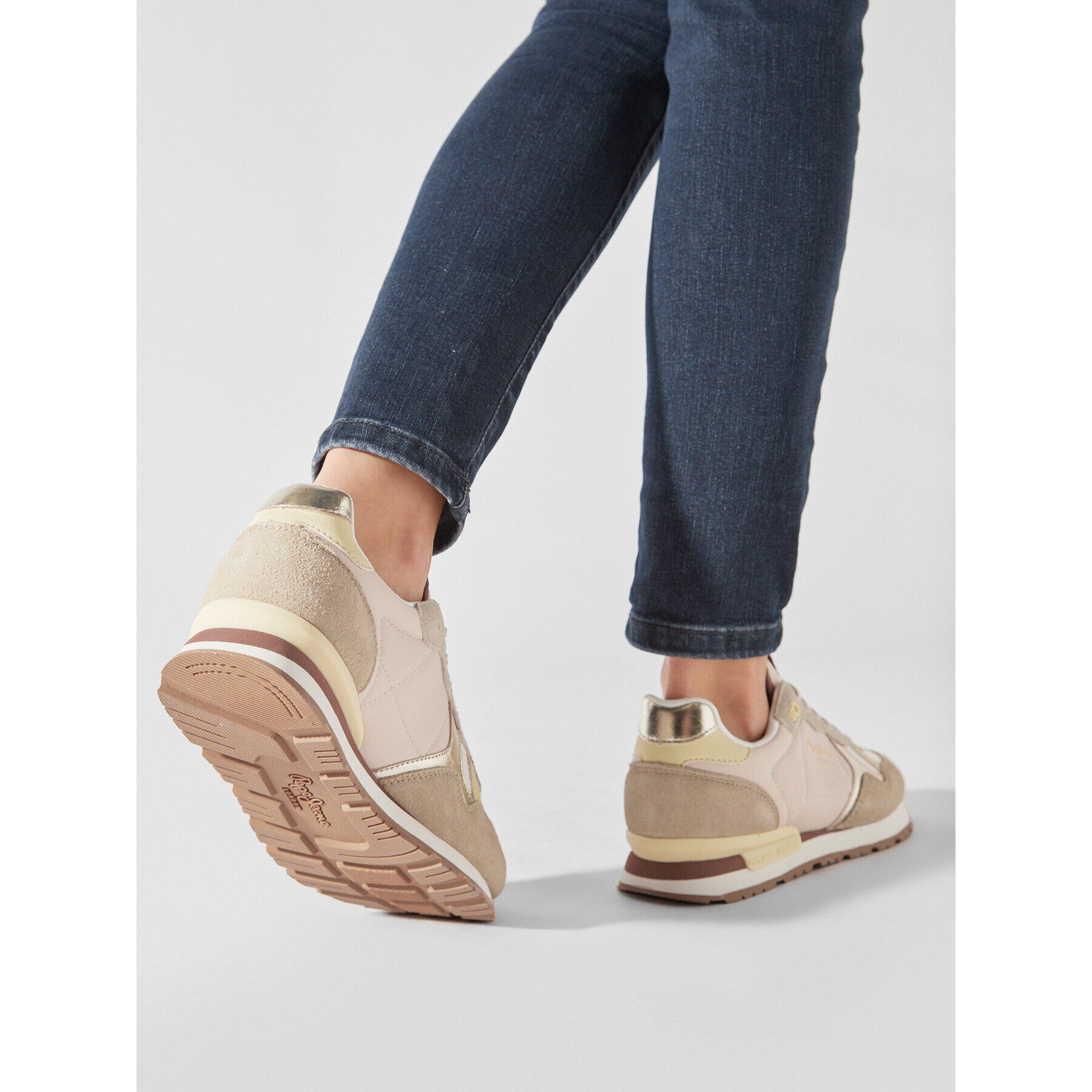Pepe Jeans Сникърси Brit Heritage W PLS31474 Бежов - Pepit.bg