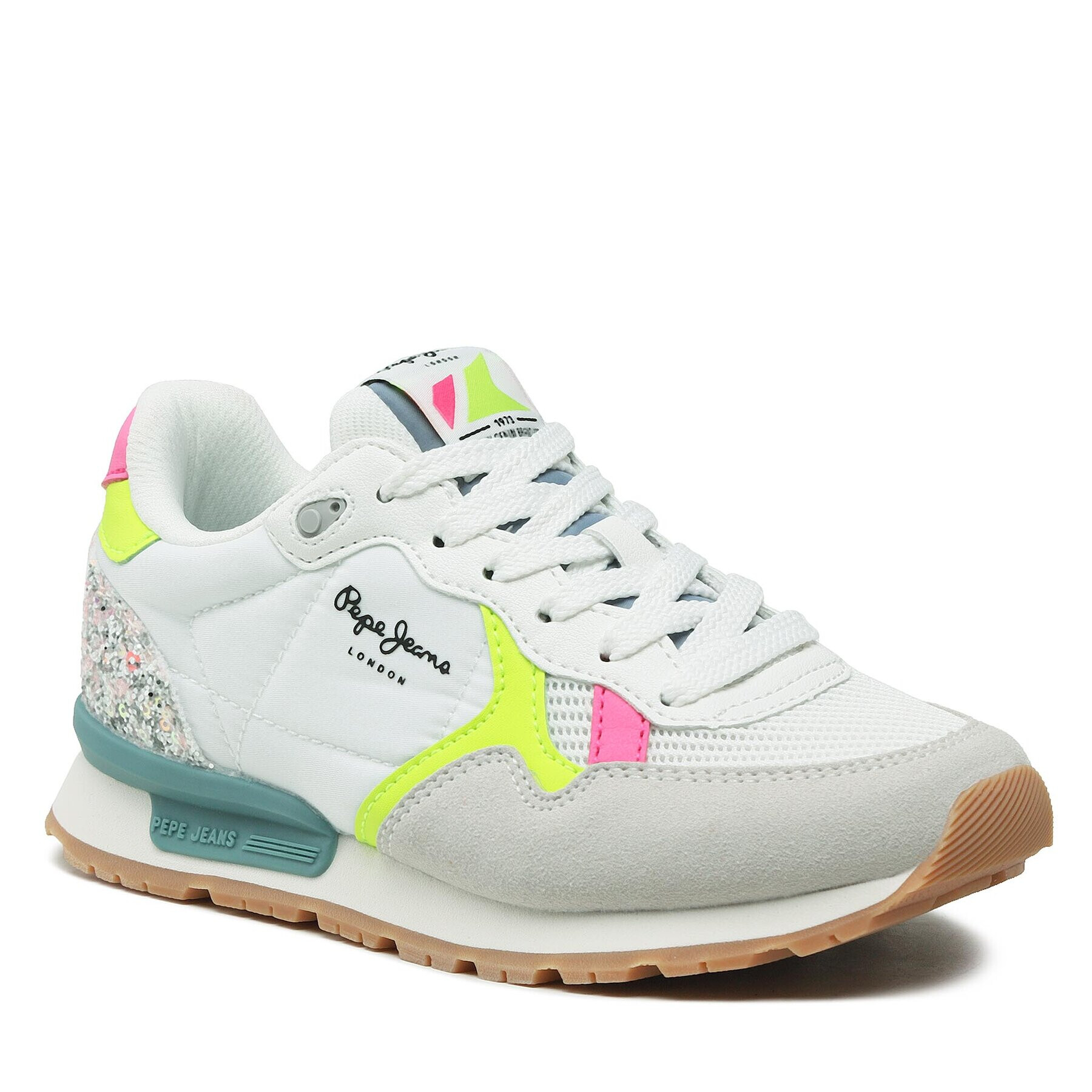 Pepe Jeans Сникърси Brit Neon G PGS30575 Бял - Pepit.bg