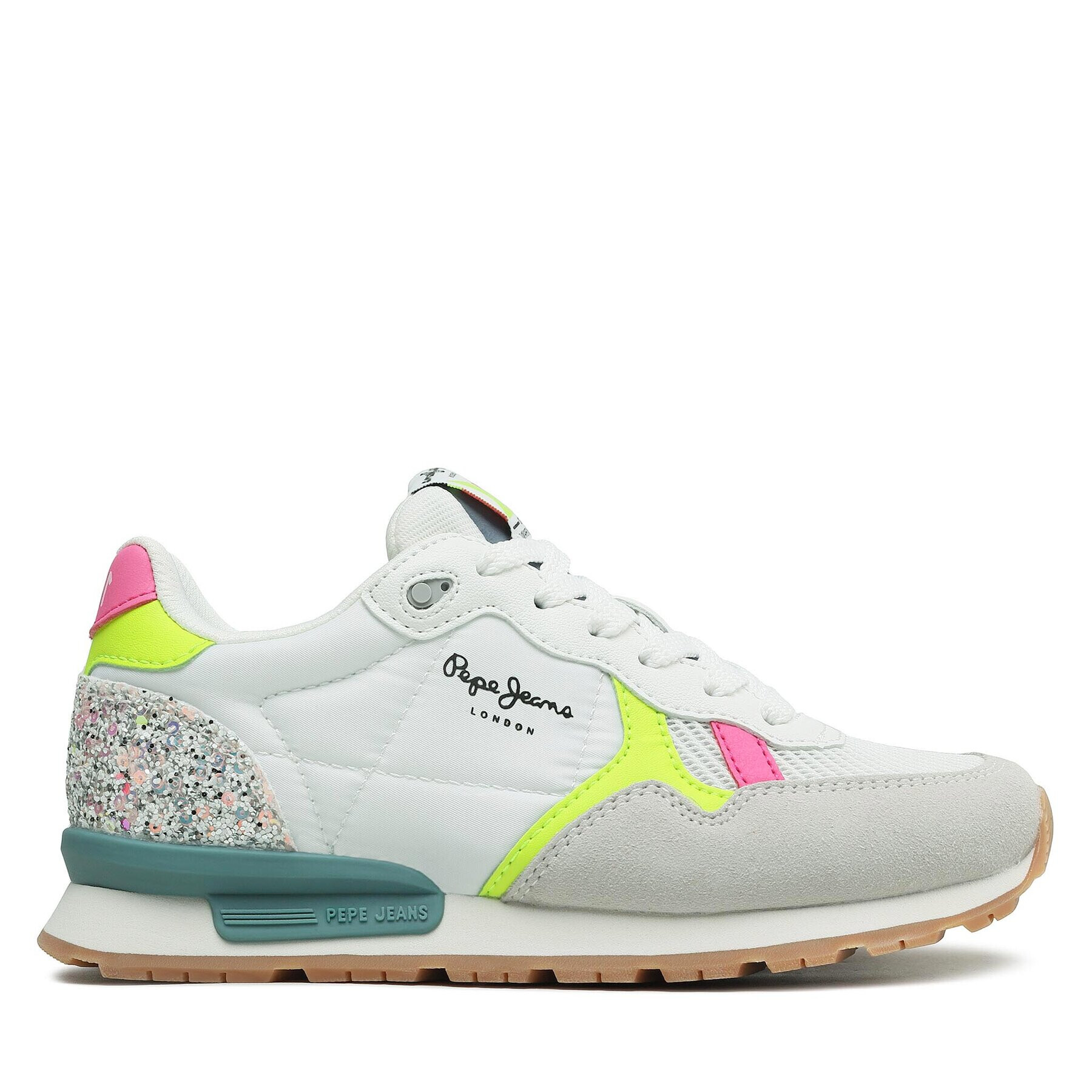 Pepe Jeans Сникърси Brit Neon G PGS30575 Бял - Pepit.bg