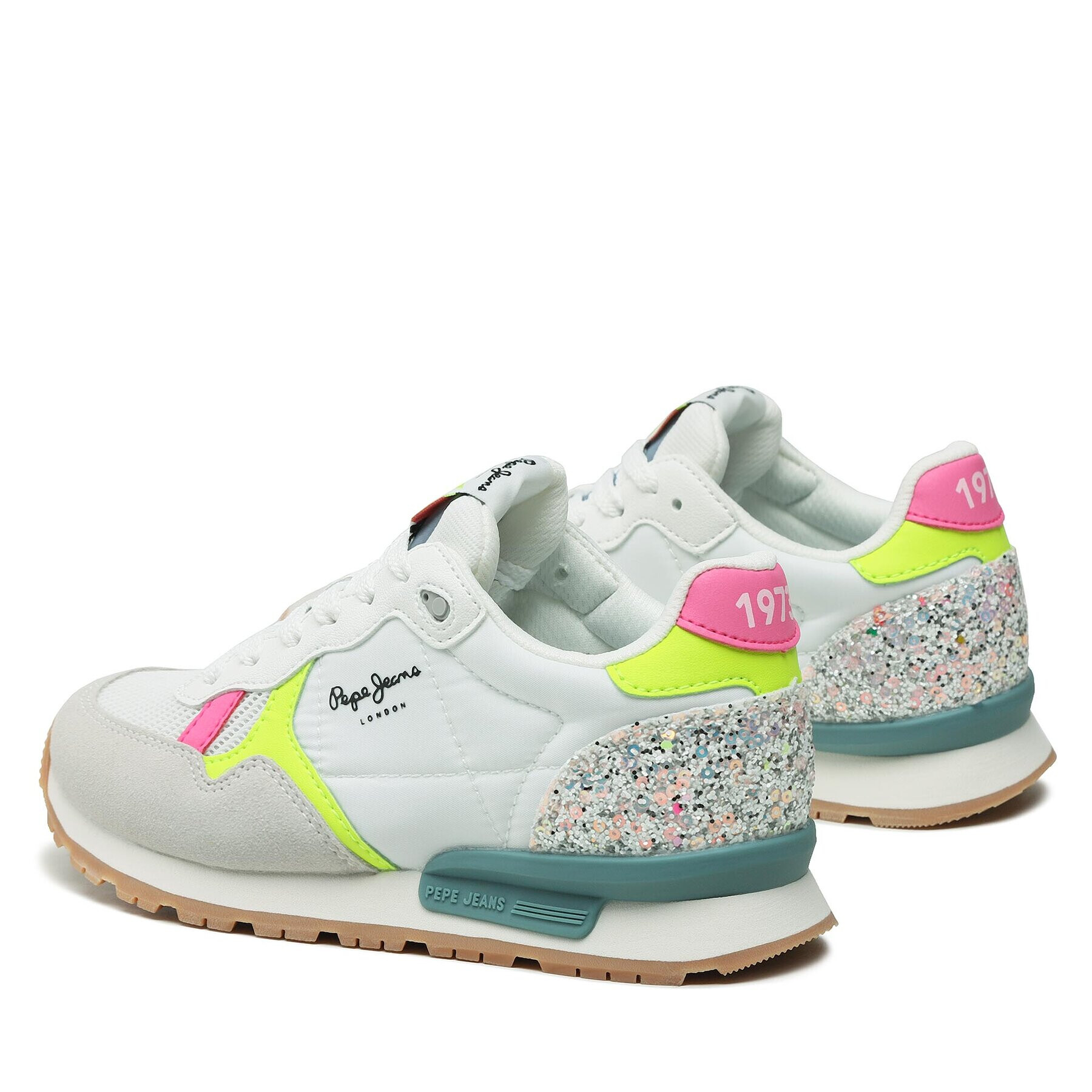 Pepe Jeans Сникърси Brit Neon G PGS30575 Бял - Pepit.bg