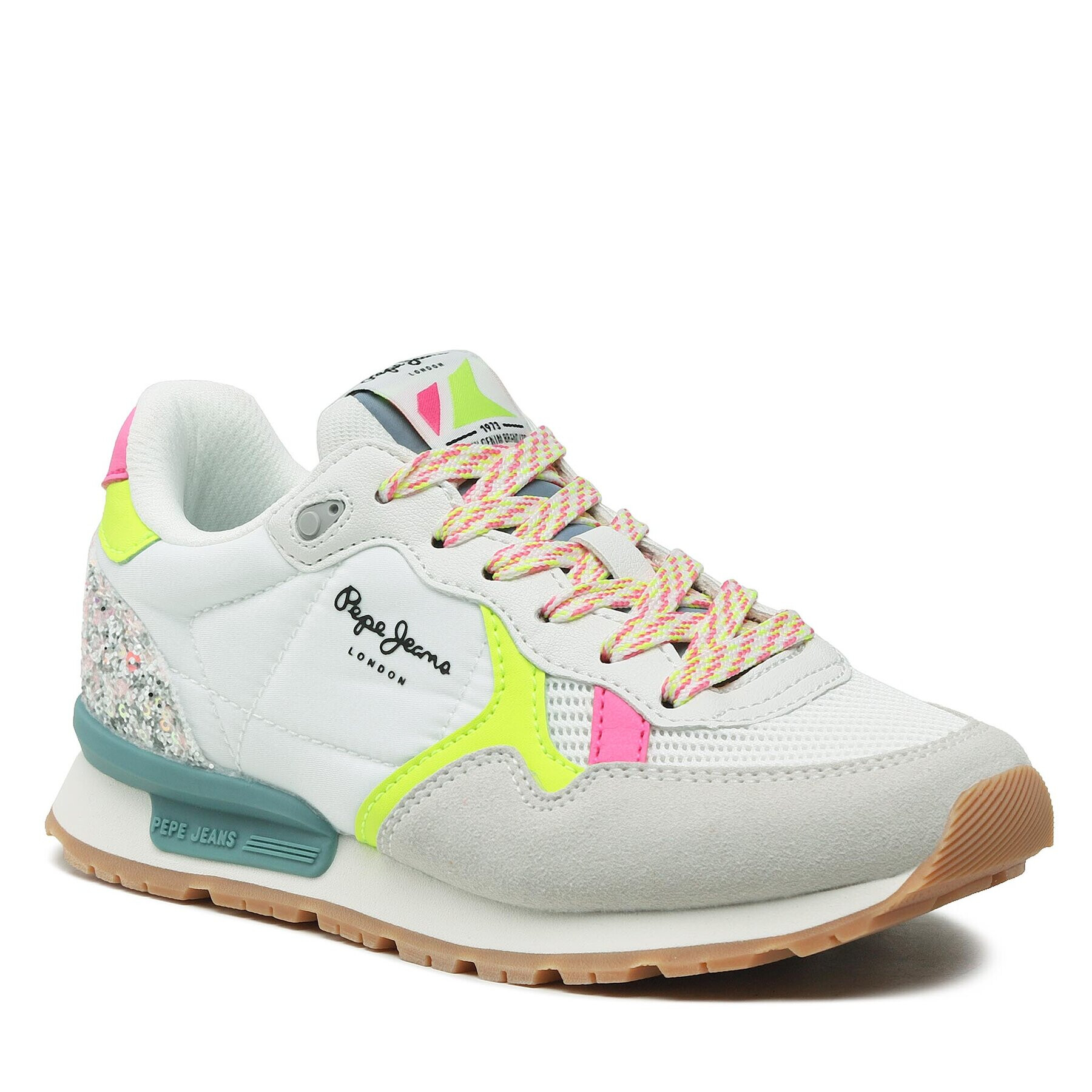 Pepe Jeans Сникърси Brit Neon G PGS30575 Бял - Pepit.bg