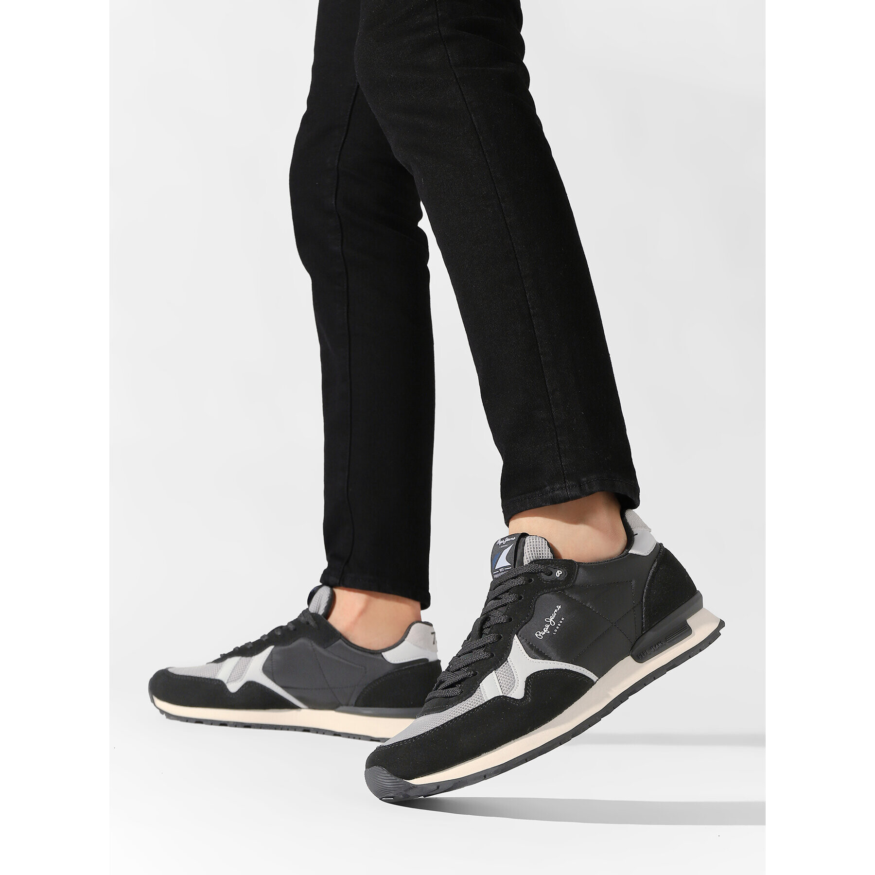 Pepe Jeans Сникърси Britt Man Studio Green PMS30851 Черен - Pepit.bg