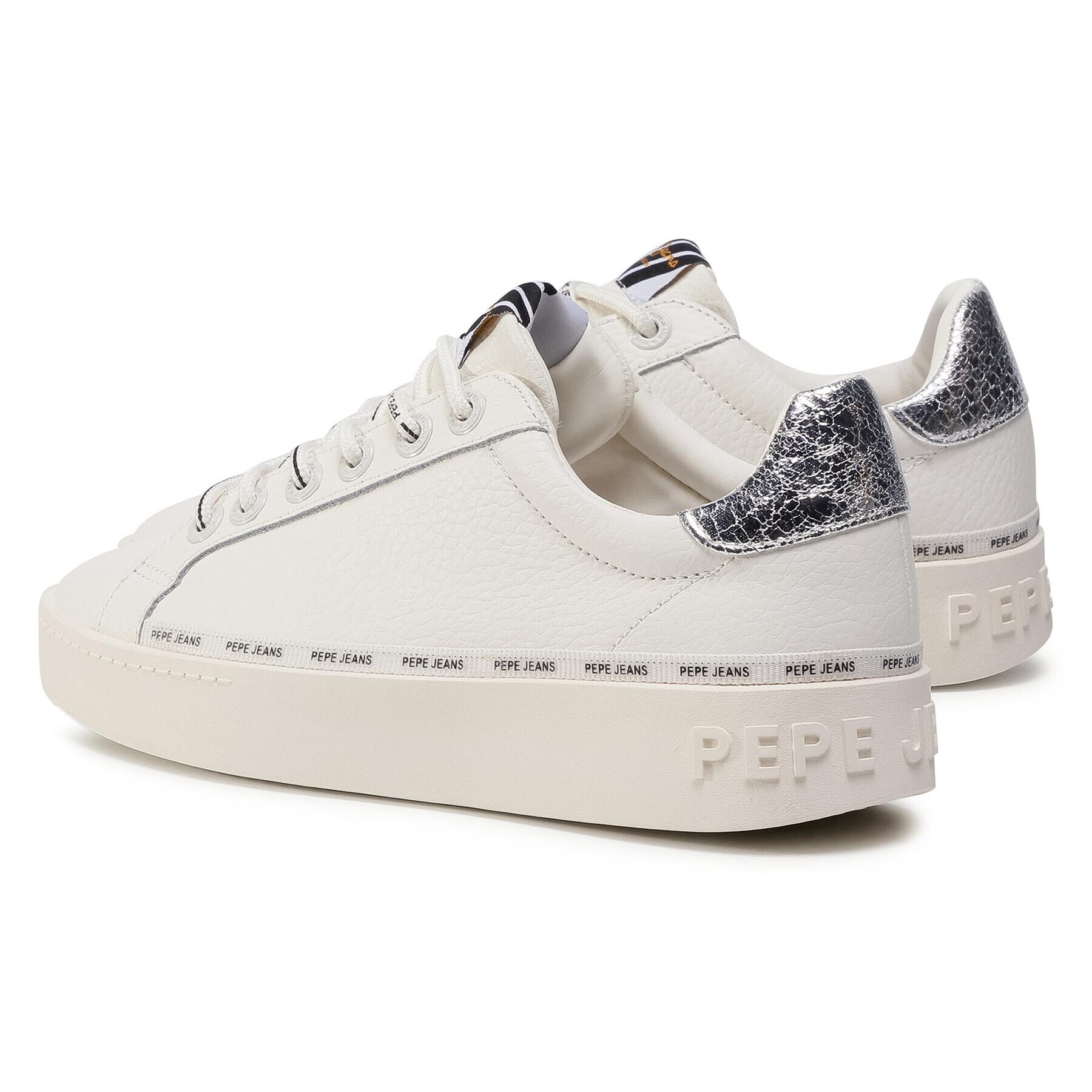 Pepe Jeans Сникърси Brixton Again PLS31025 Бял - Pepit.bg