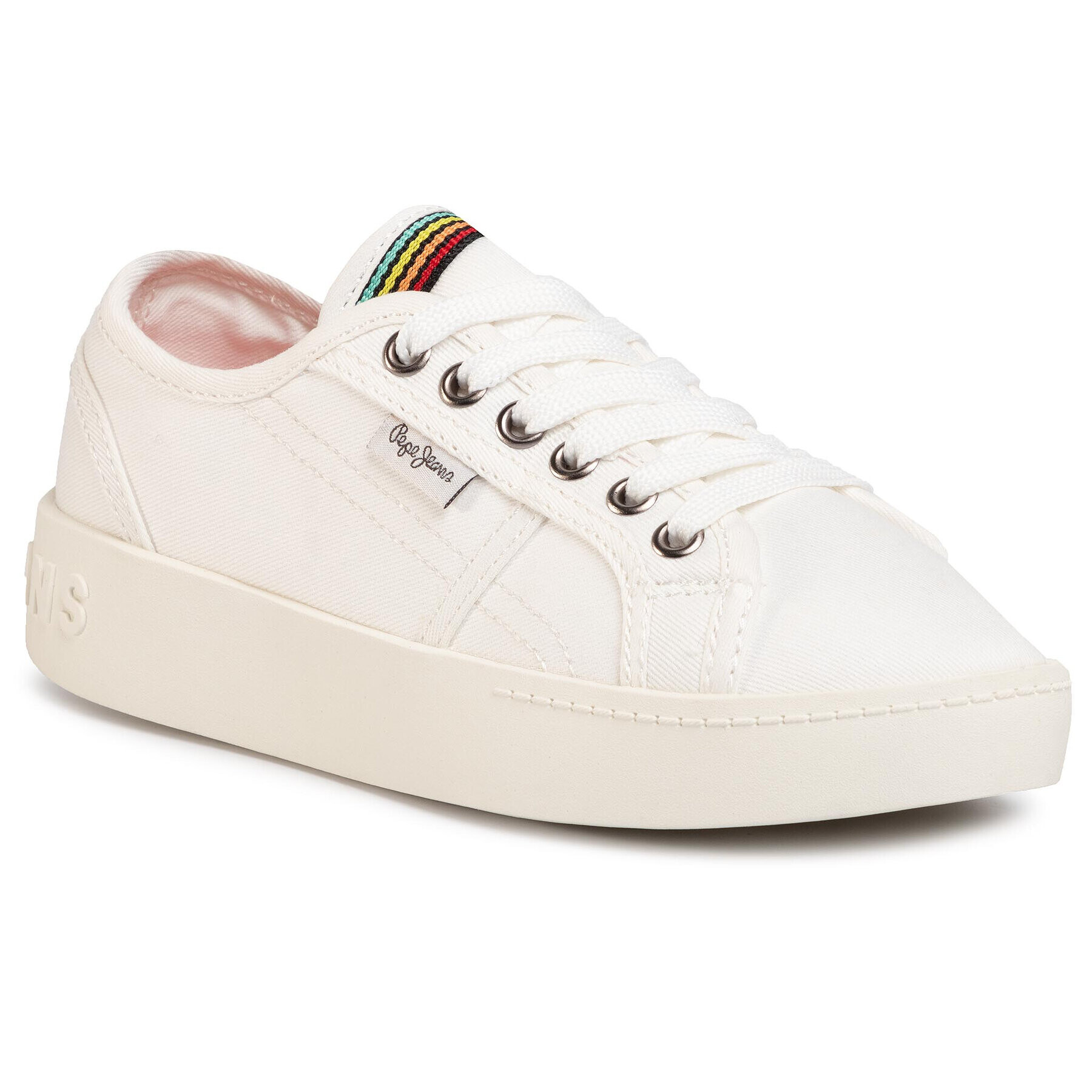 Pepe Jeans Сникърси Brixton Canvas PGS30448 Бял - Pepit.bg