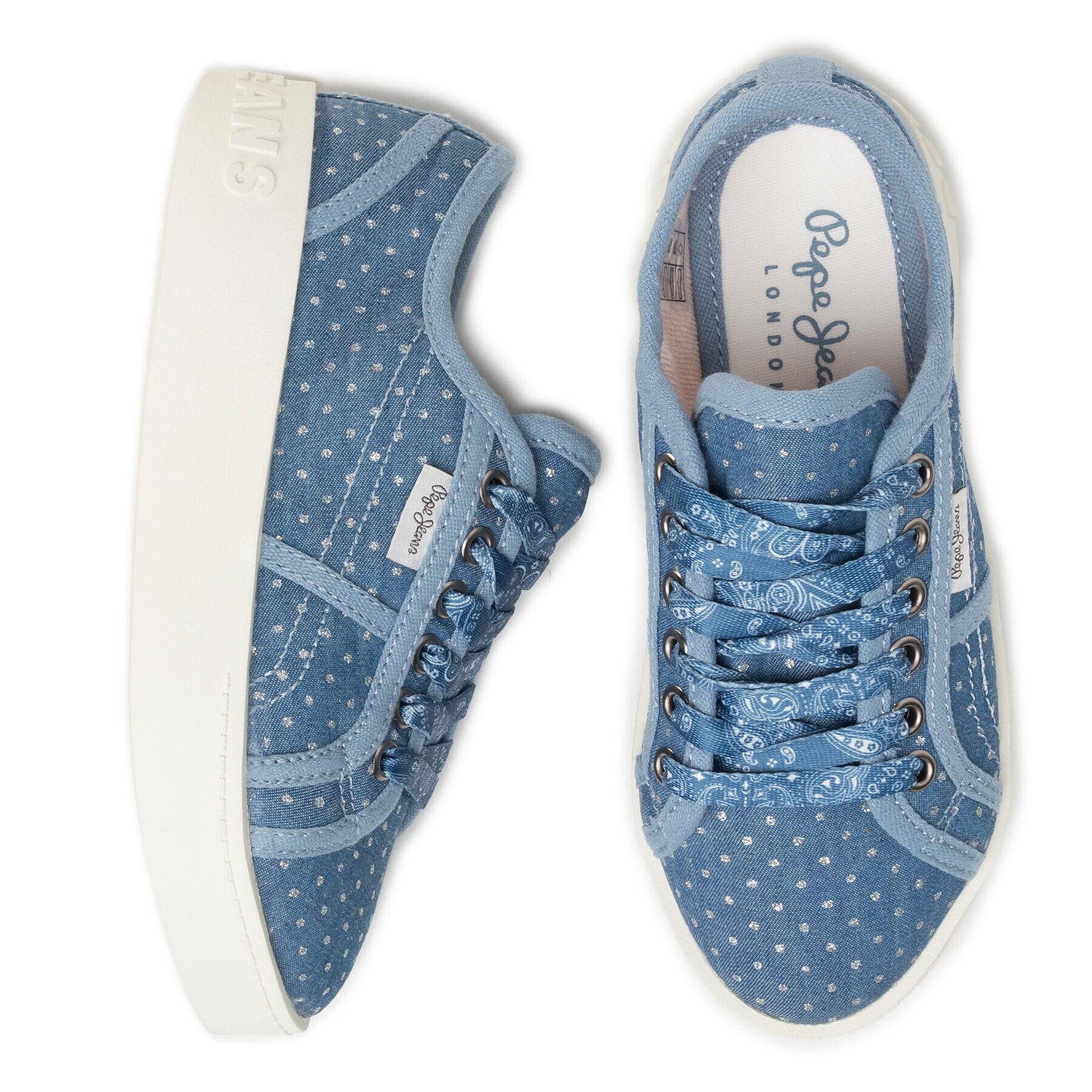 Pepe Jeans Сникърси Brixton Denim PGS30430 Син - Pepit.bg