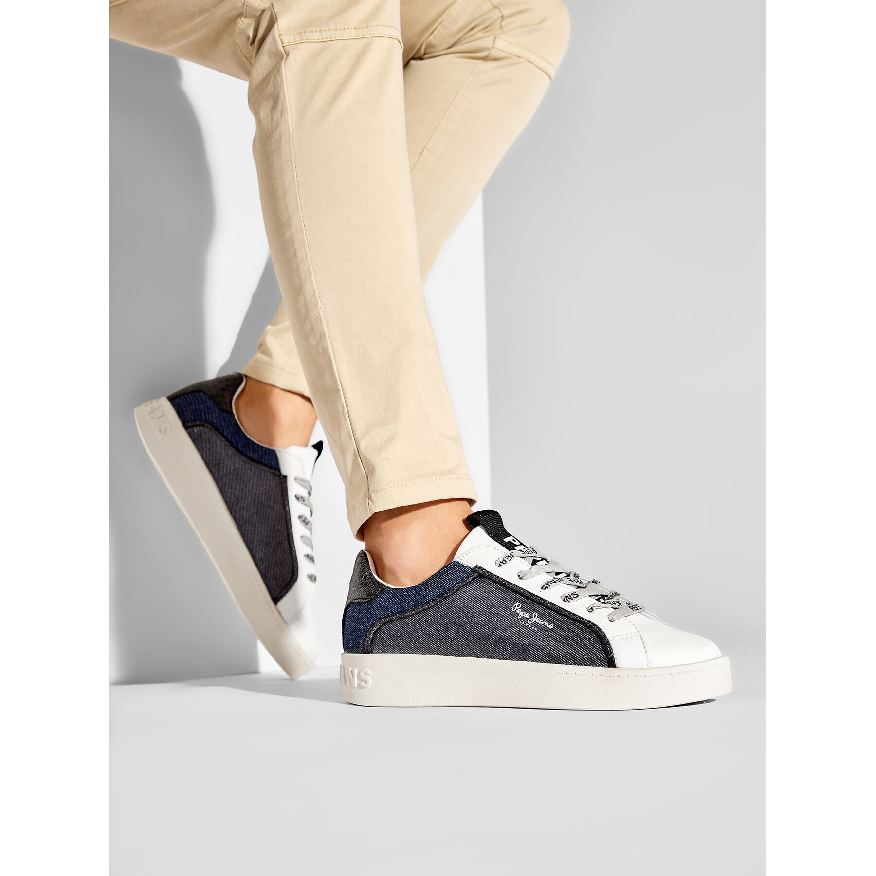 Pepe Jeans Сникърси Brixton Denim PLS31212 Тъмносин - Pepit.bg