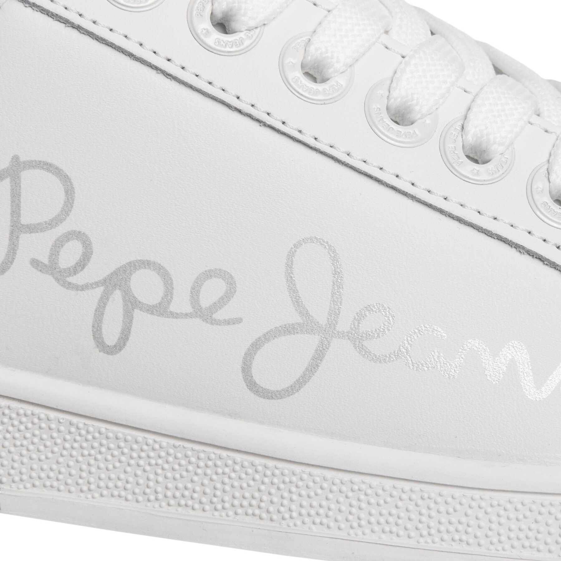 Pepe Jeans Сникърси Brompton Sequins PLS30965 Бял - Pepit.bg