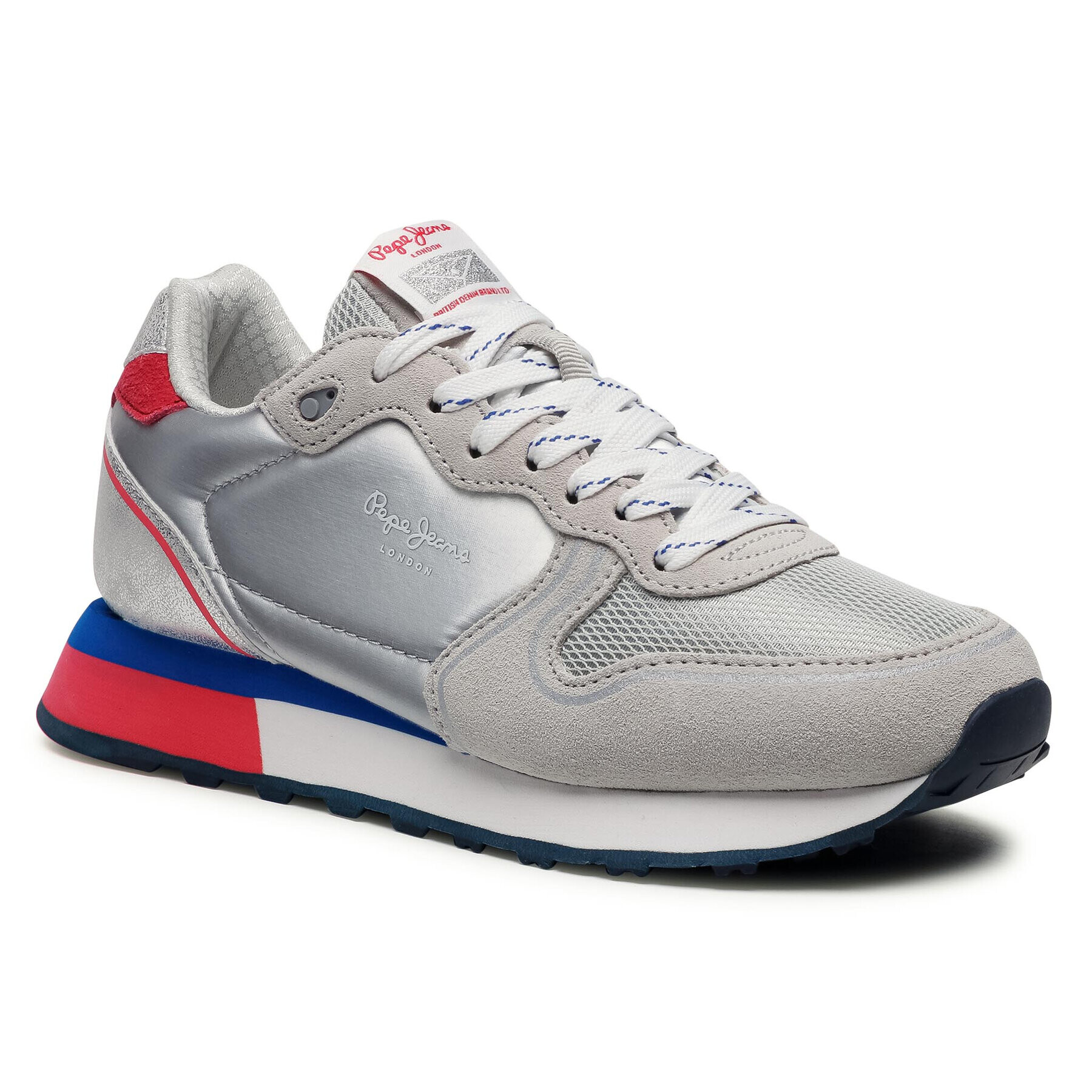 Pepe Jeans Сникърси Dover Britt PLS31163 Сребрист - Pepit.bg
