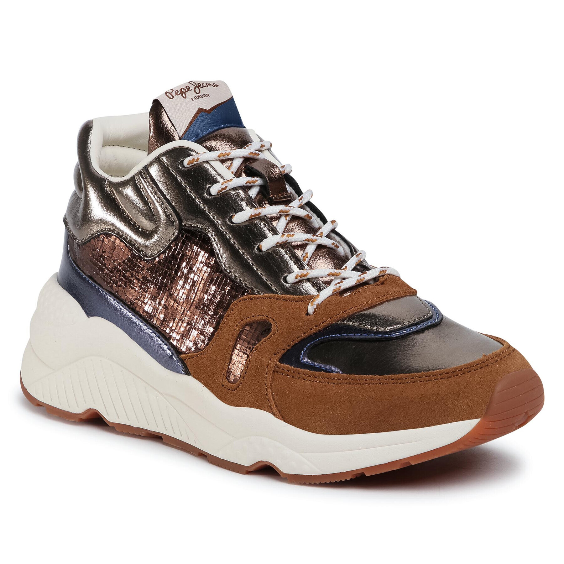 Pepe Jeans Сникърси Harlow Space PLS31051 Кафяв - Pepit.bg
