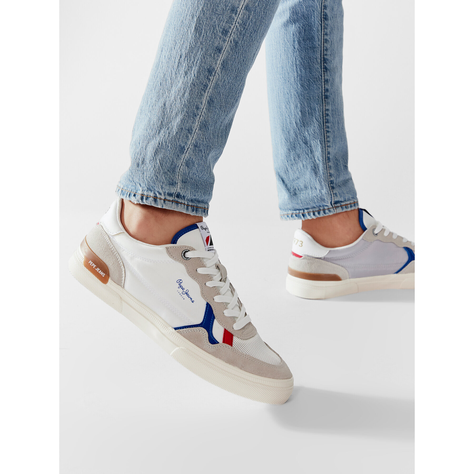 Pepe Jeans Сникърси Kenton Britt Divided PMS30810 Бял - Pepit.bg