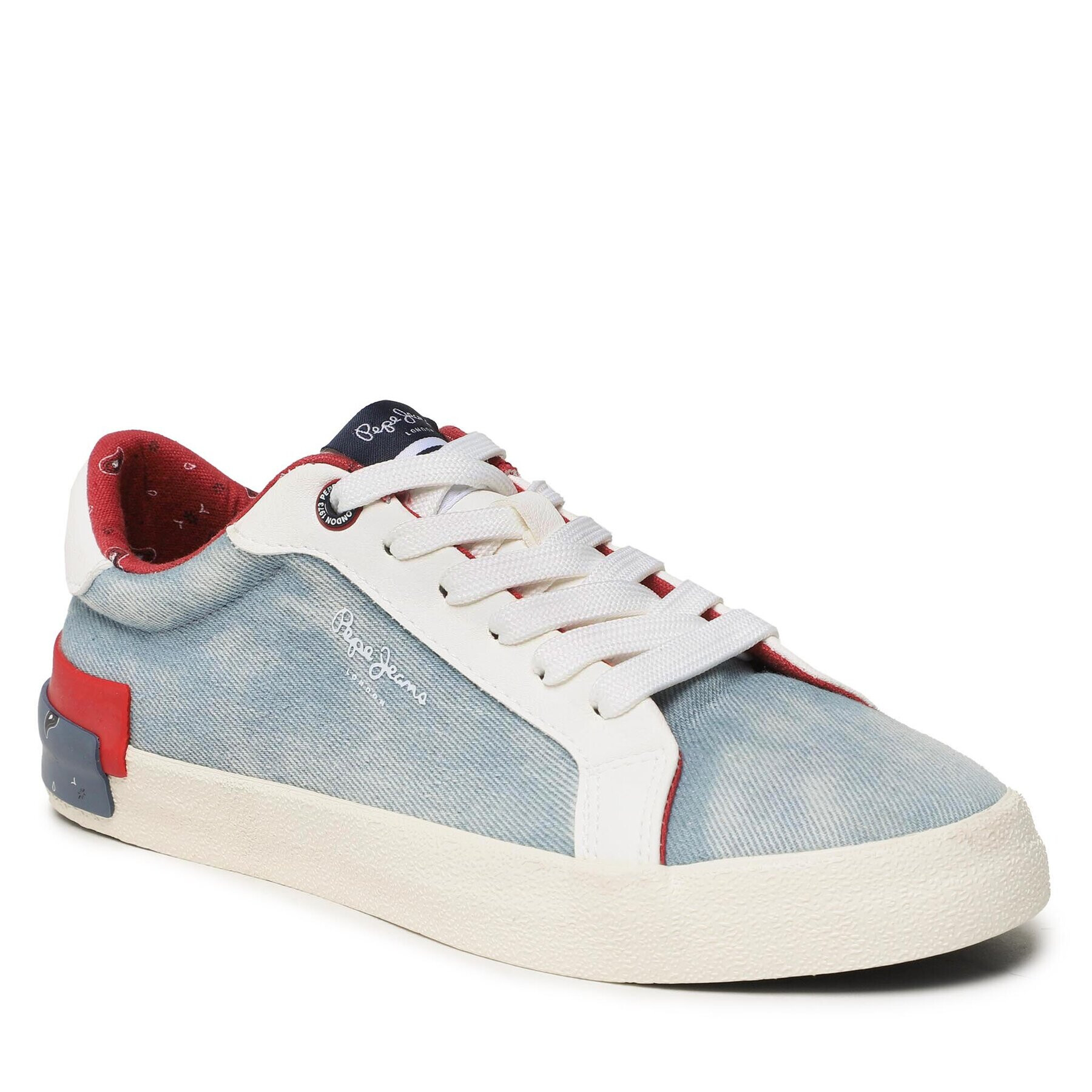 Pepe Jeans Сникърси Kenton Denim W PLS31442 Син - Pepit.bg