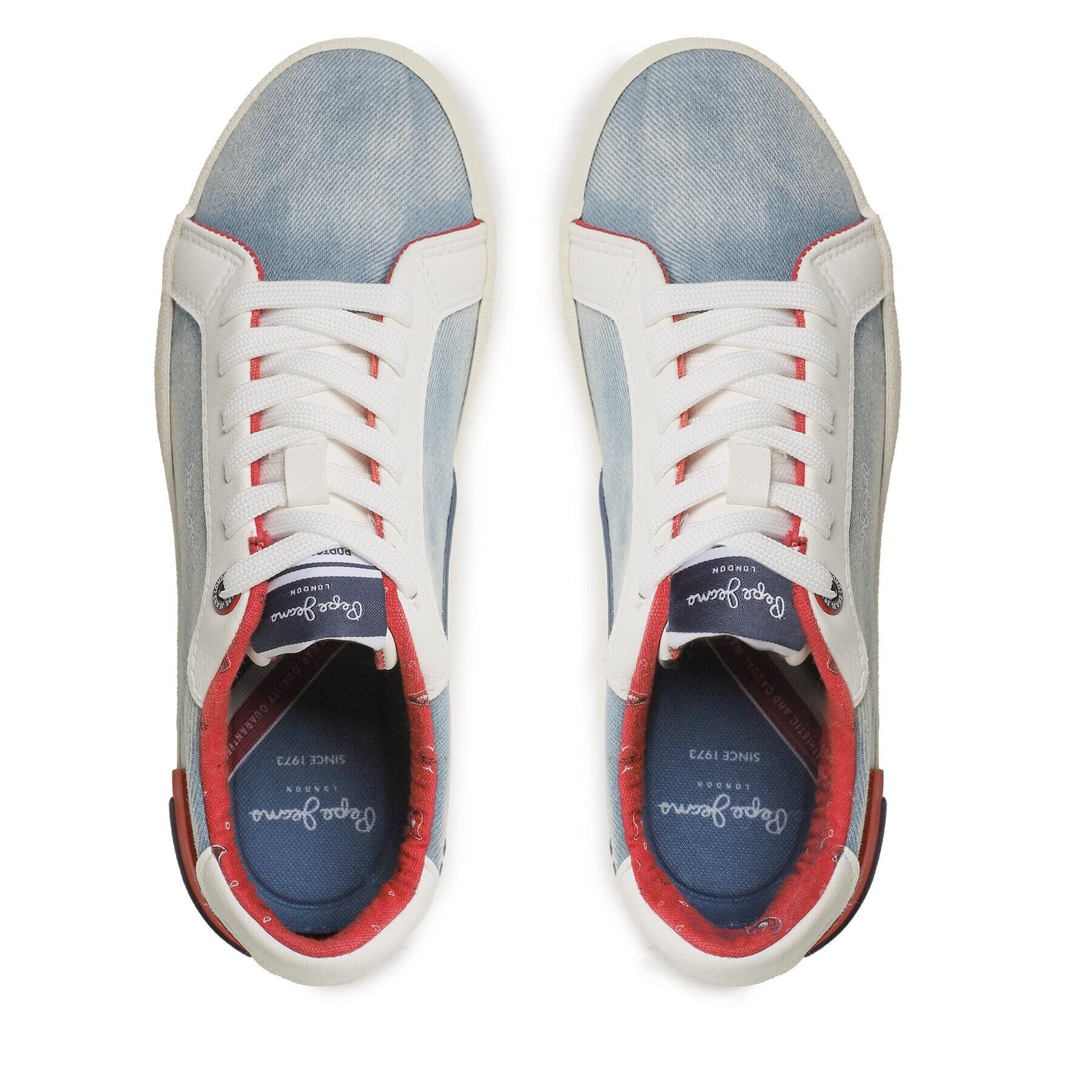 Pepe Jeans Сникърси Kenton Denim W PLS31442 Син - Pepit.bg