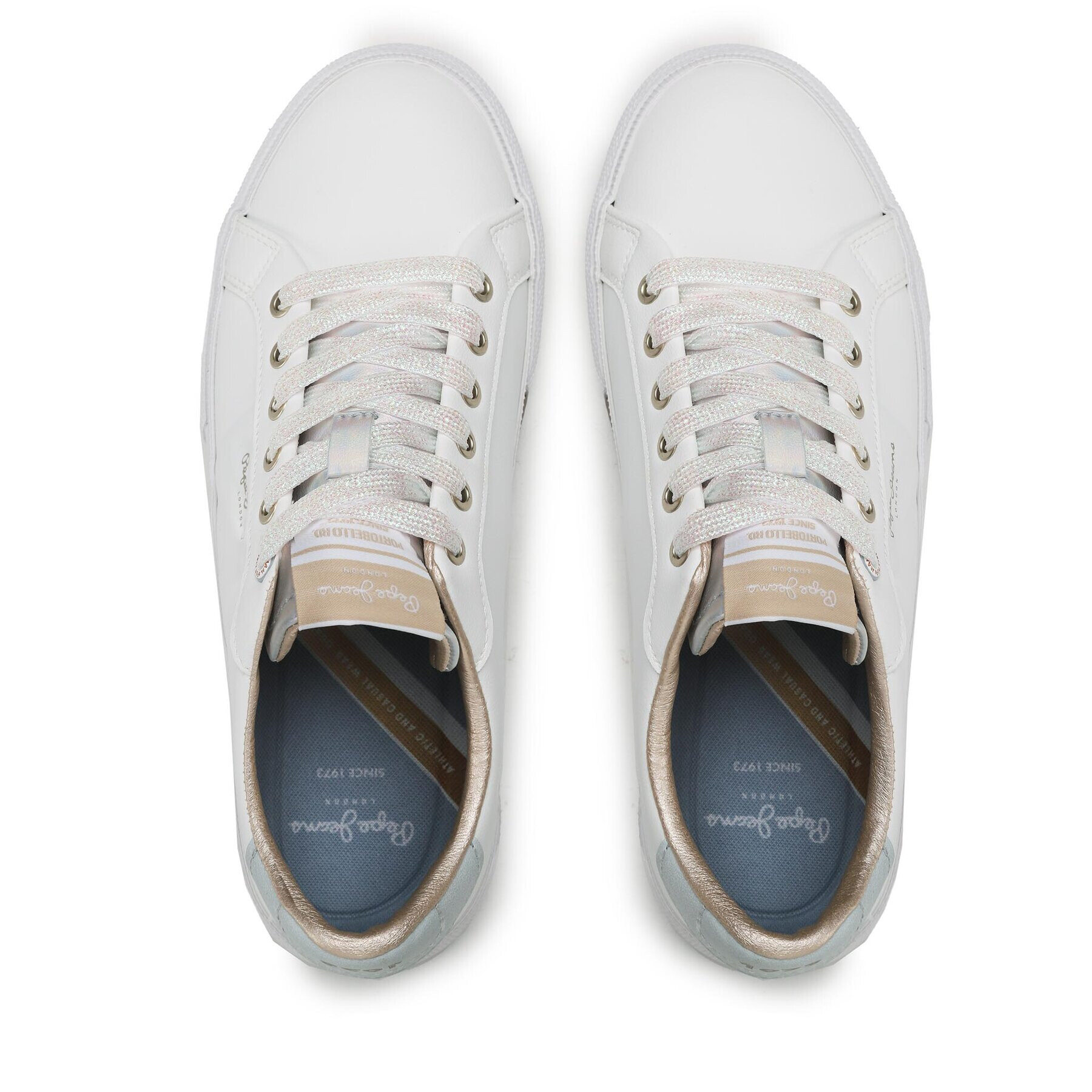 Pepe Jeans Сникърси Kenton Flag W PLS31444 Бял - Pepit.bg