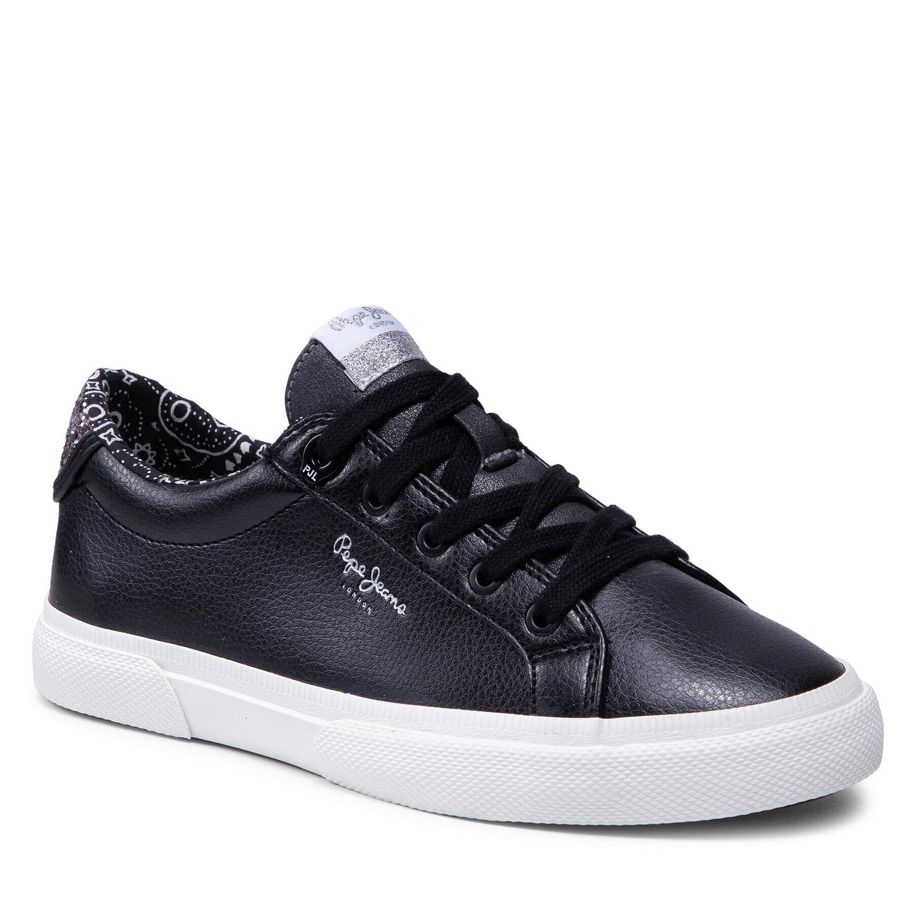 Pepe Jeans Сникърси Kenton Plain PLS31235 Черен - Pepit.bg