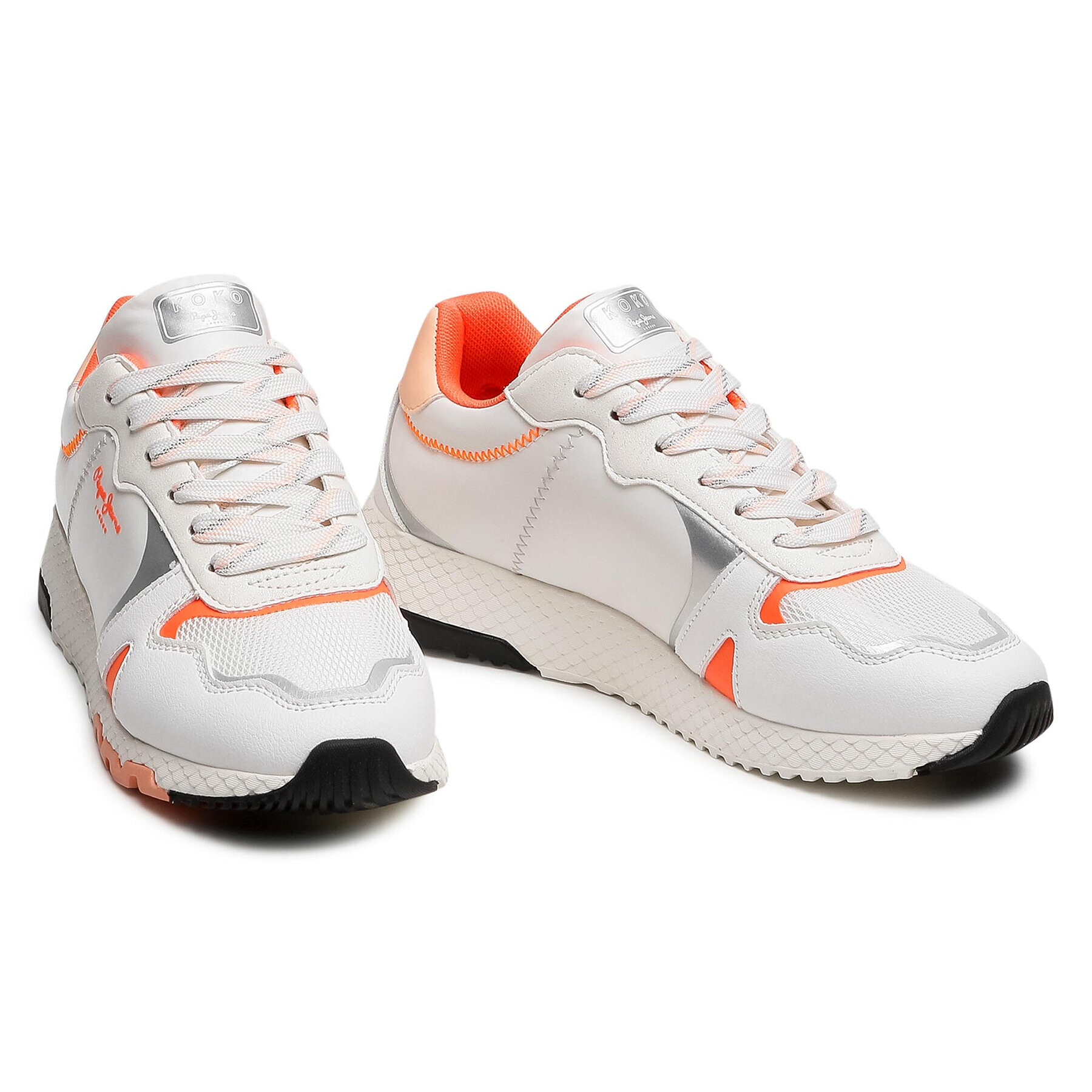 Pepe Jeans Сникърси Koko Zag PLS31180 Бял - Pepit.bg