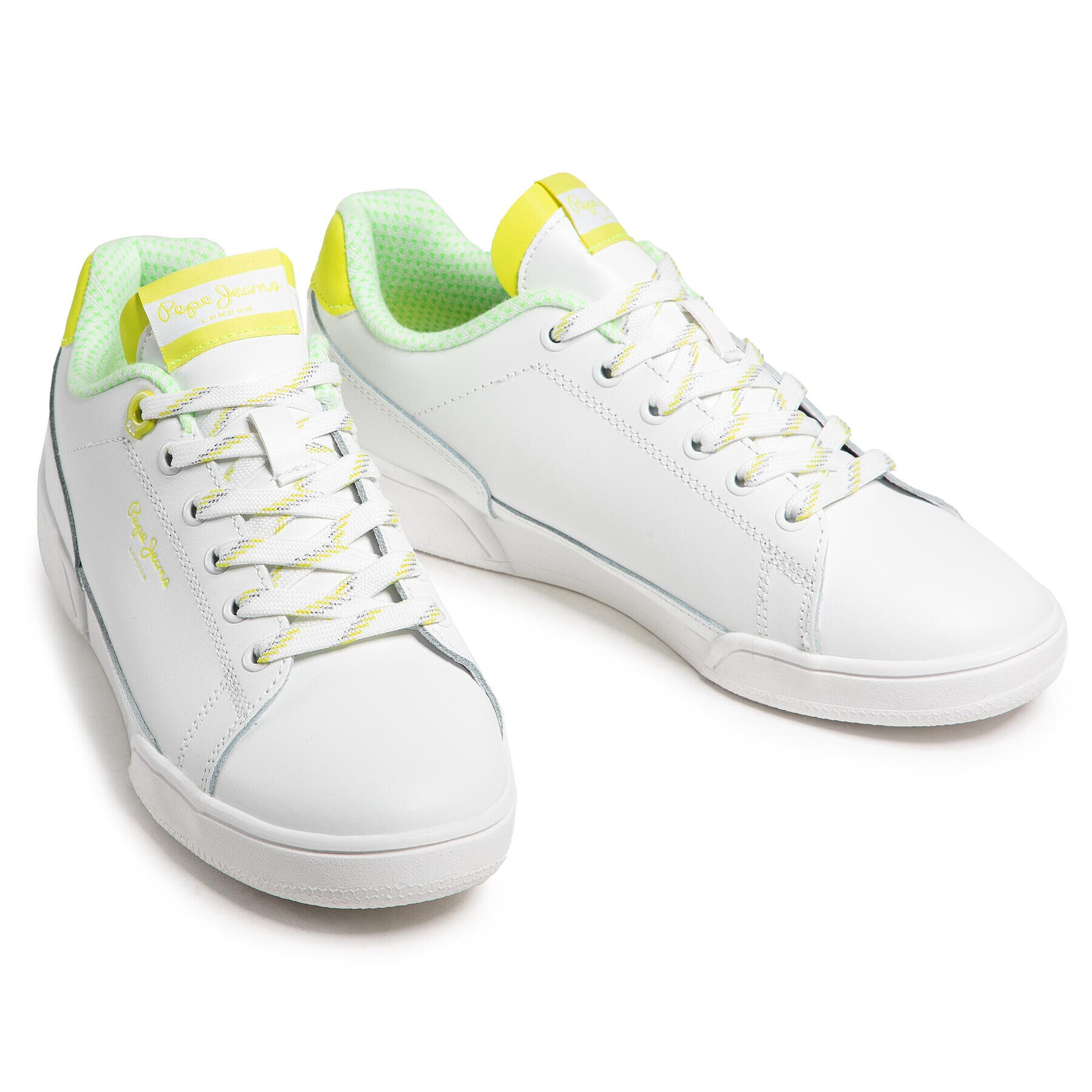 Pepe Jeans Сникърси Lambert Lemon PLS31142 Бял - Pepit.bg