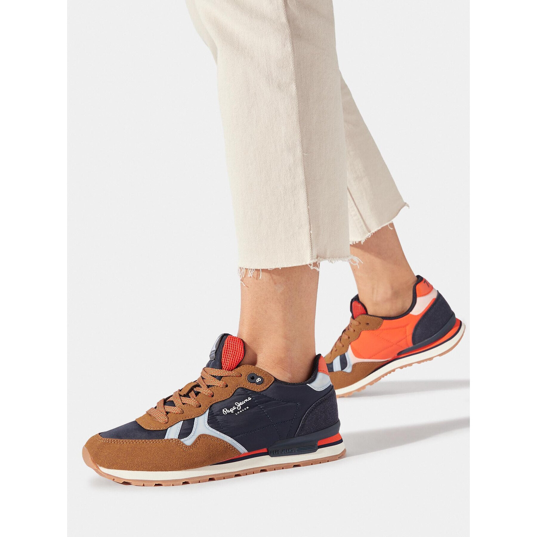 Pepe Jeans Сникърси London PBS30533 Кафяв - Pepit.bg