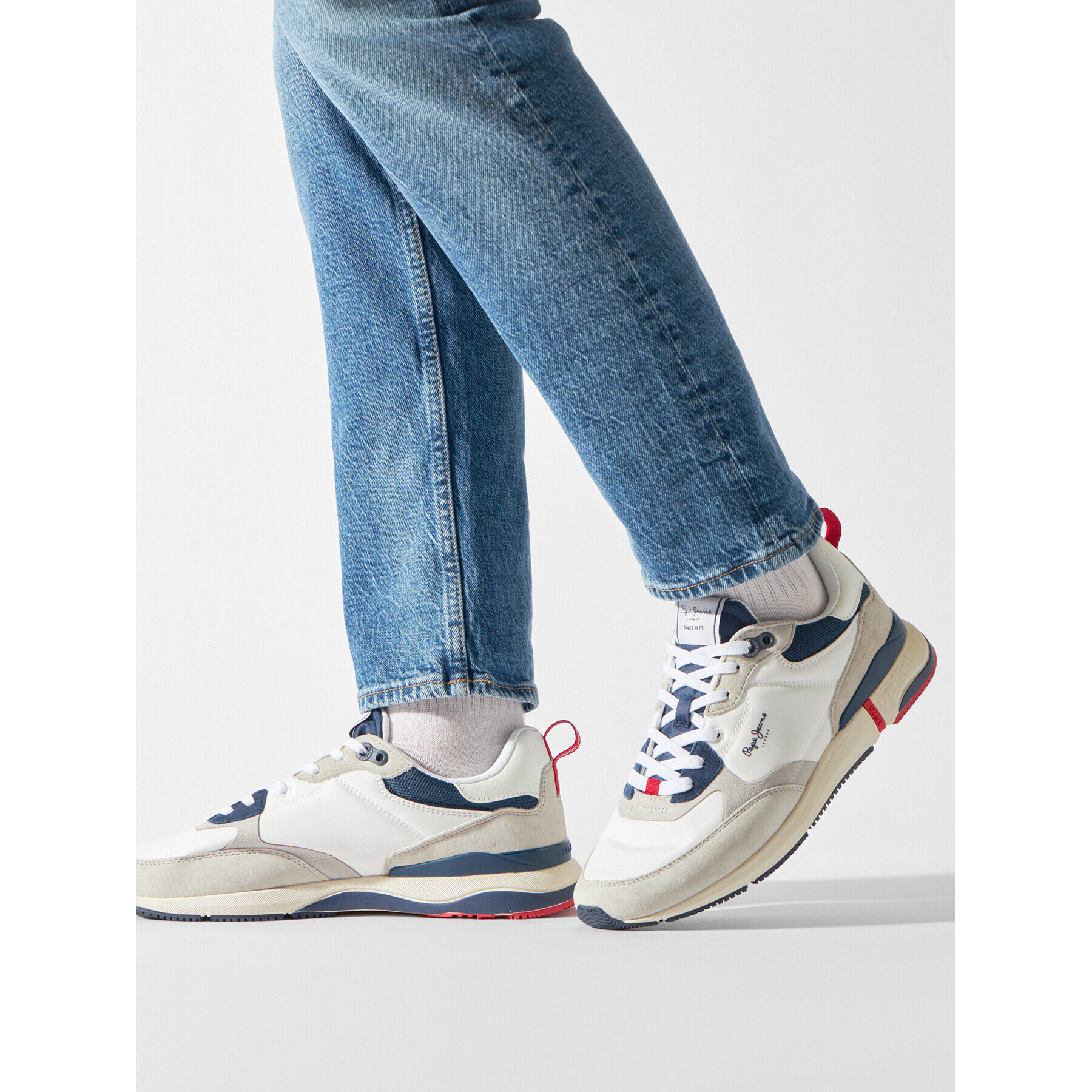 Pepe Jeans Сникърси London Pro Vint PMS30938 Бял - Pepit.bg