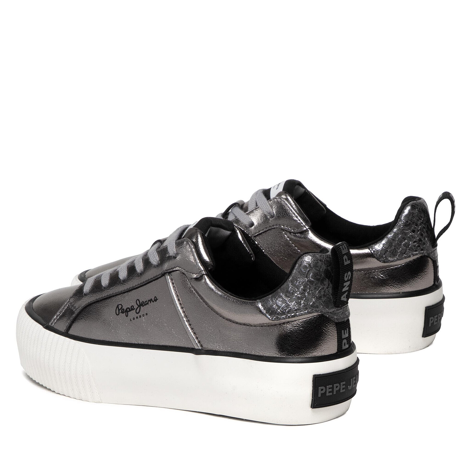 Pepe Jeans Сникърси Ottis W Metallic PLS31412 Сребрист - Pepit.bg