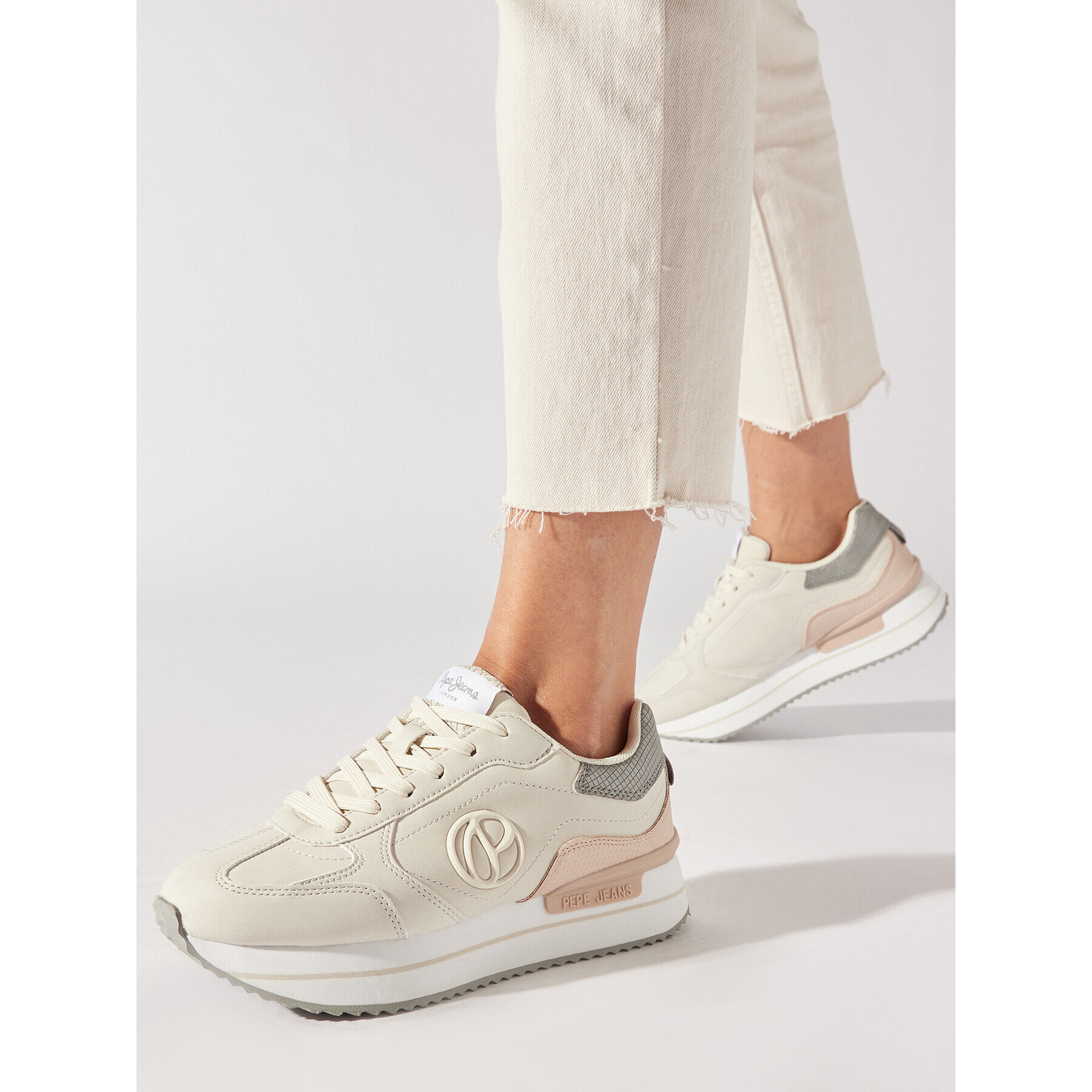 Pepe Jeans Сникърси PLS31514 Бежов - Pepit.bg