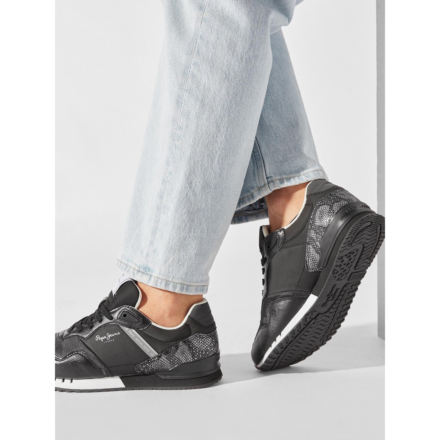 Pepe Jeans Сникърси PLS31526 Черен - Pepit.bg