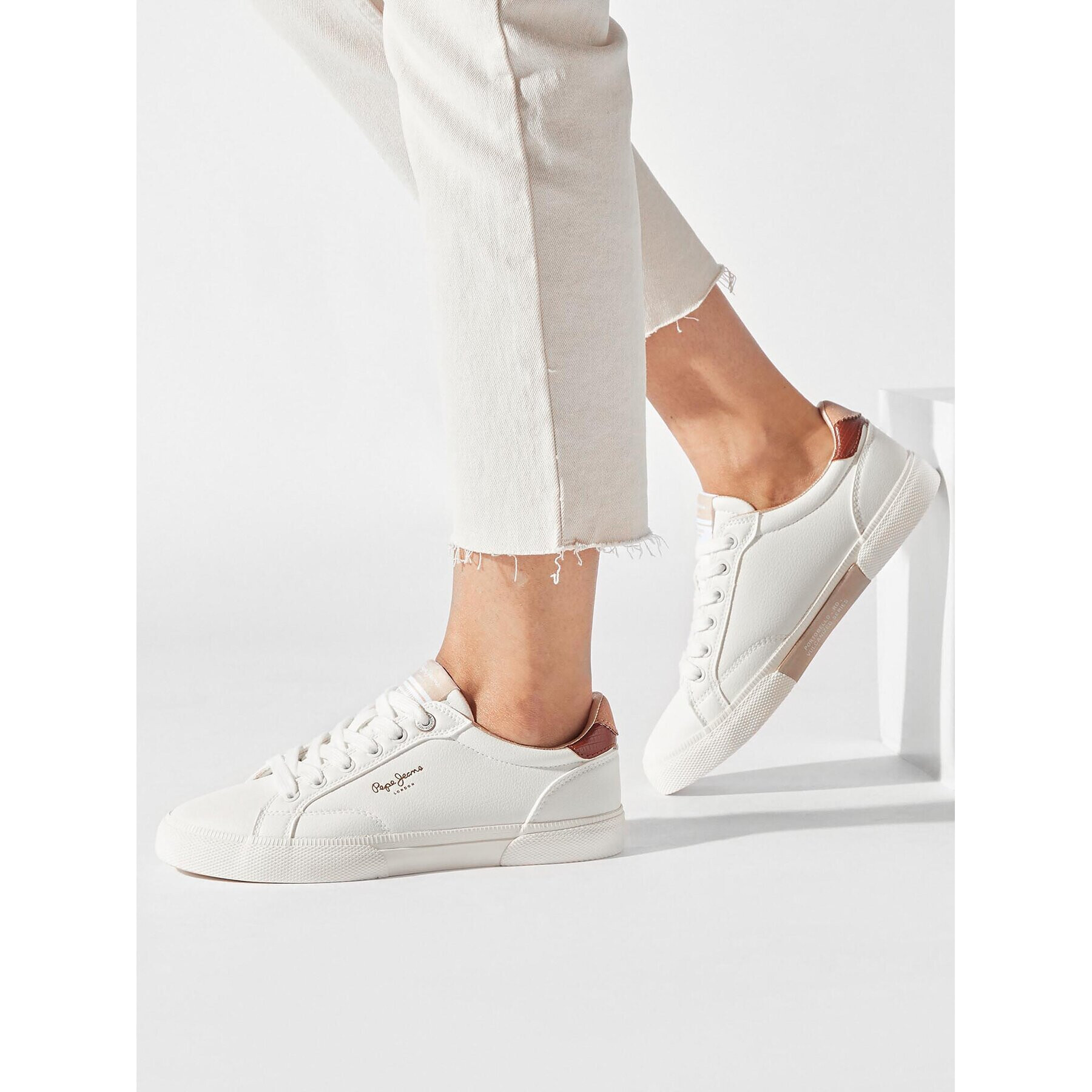 Pepe Jeans Сникърси PLS31537 Бял - Pepit.bg