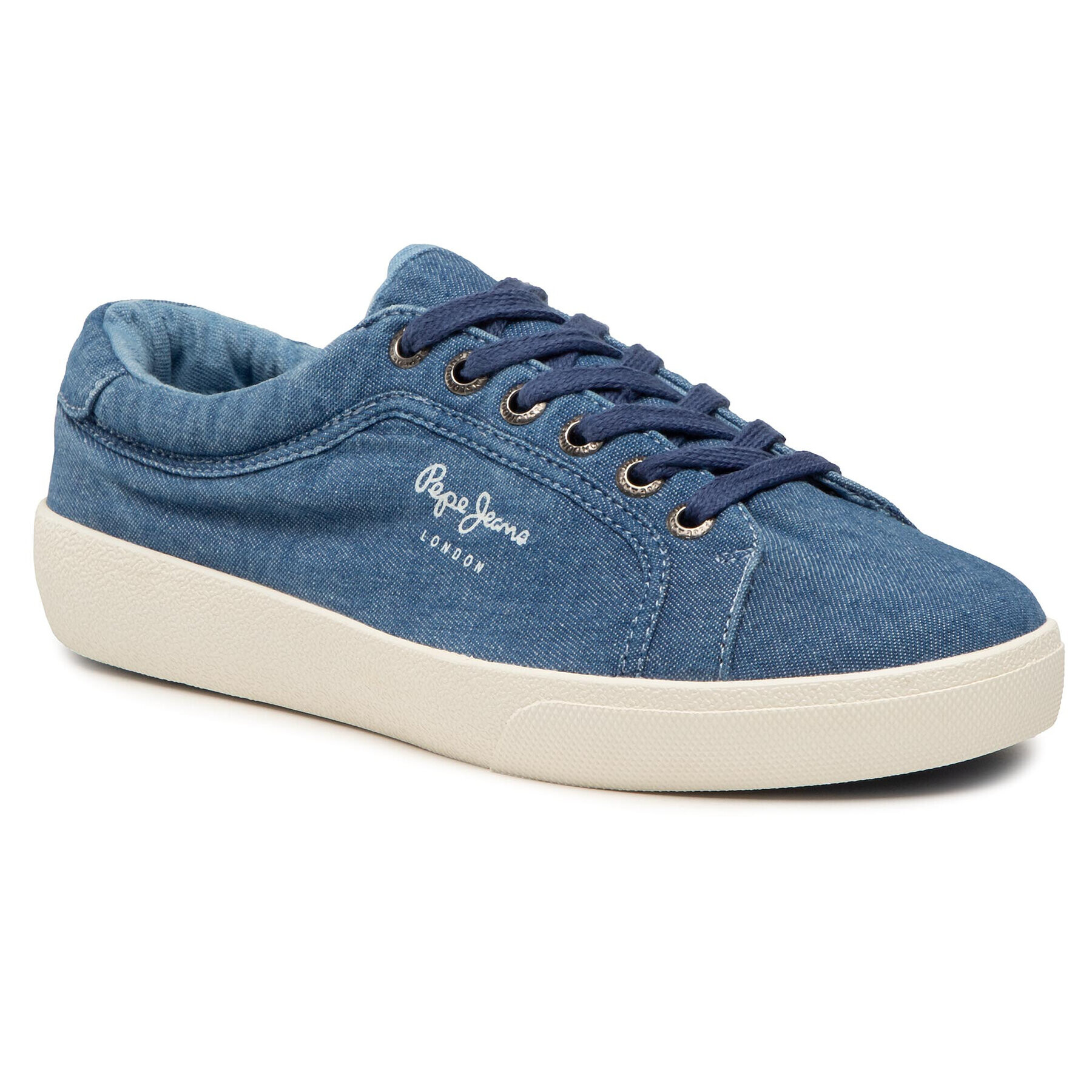 Pepe Jeans Сникърси Rene Denim PLS30824 Син - Pepit.bg