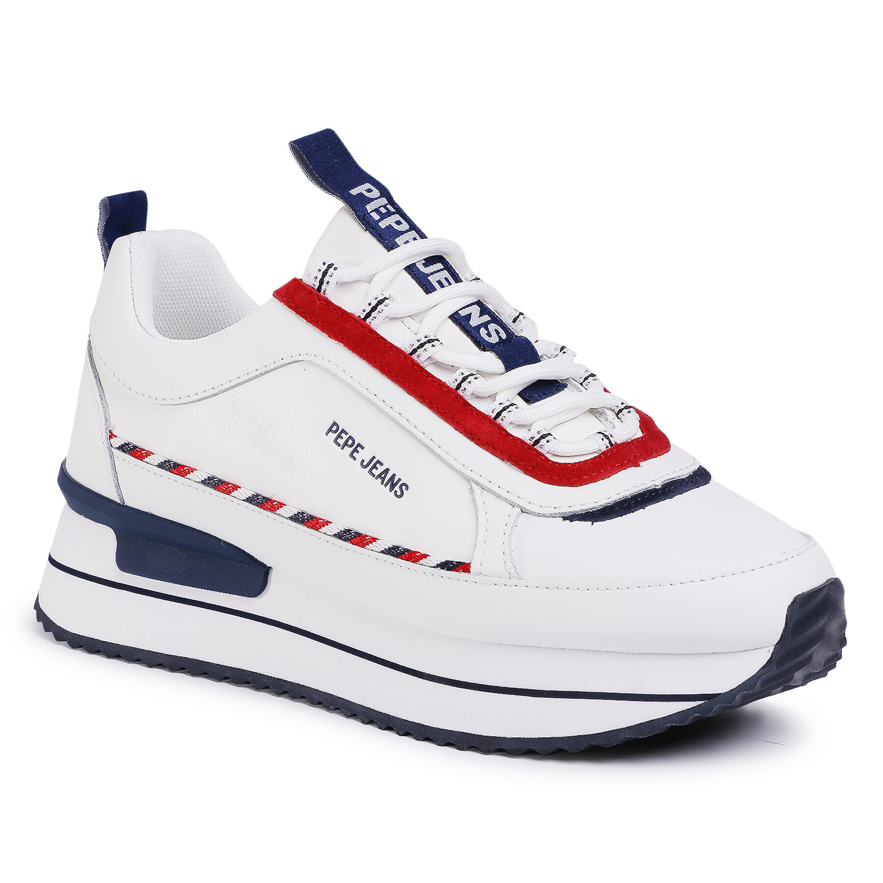 Pepe Jeans Сникърси Rusper Nine PLS30993 Бял - Pepit.bg